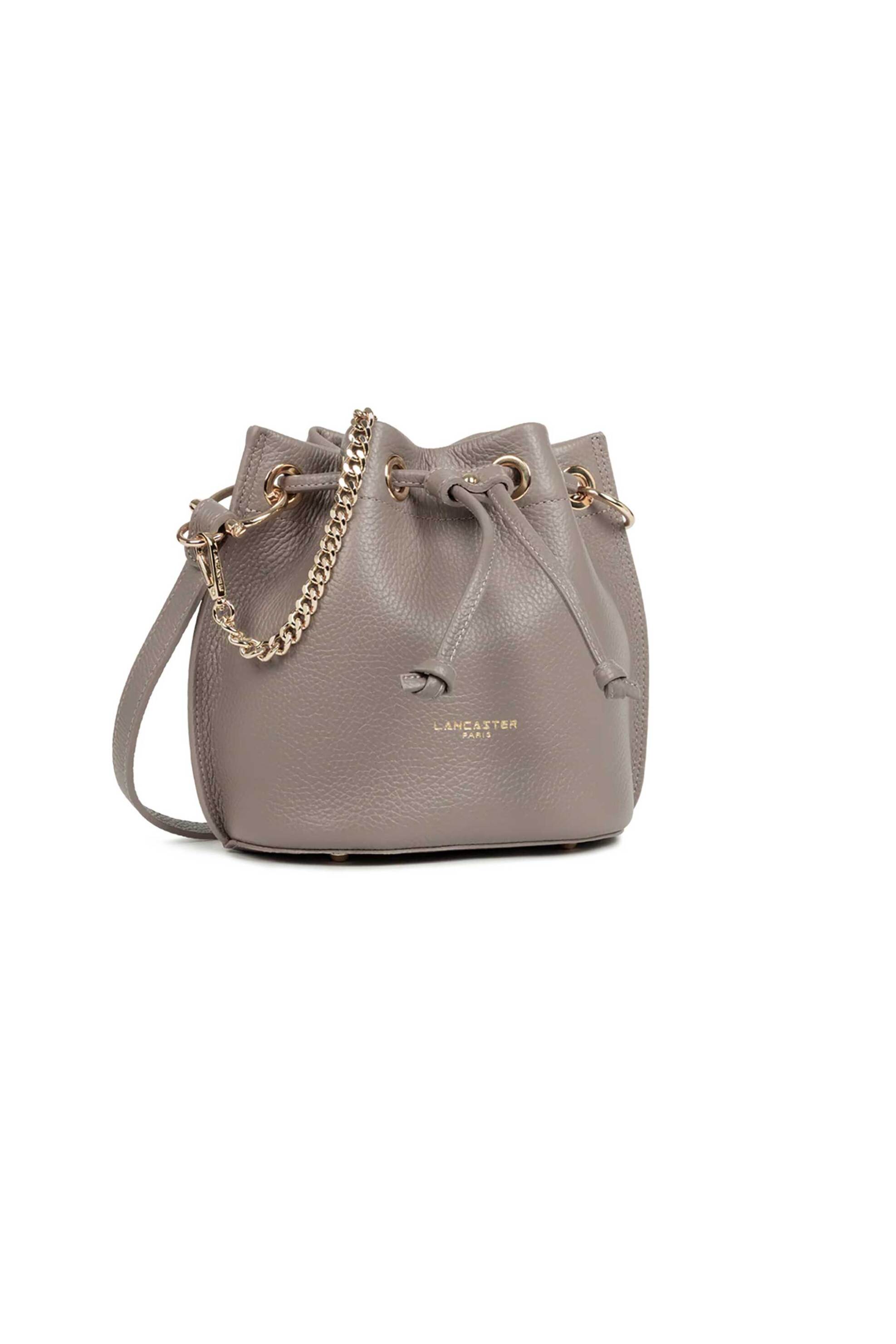 LANCASTER BAGS Lancaster γυναικεία δερμάτινη τσάντα bucket "Alba Double Small" - 470-80 Taupe - 2