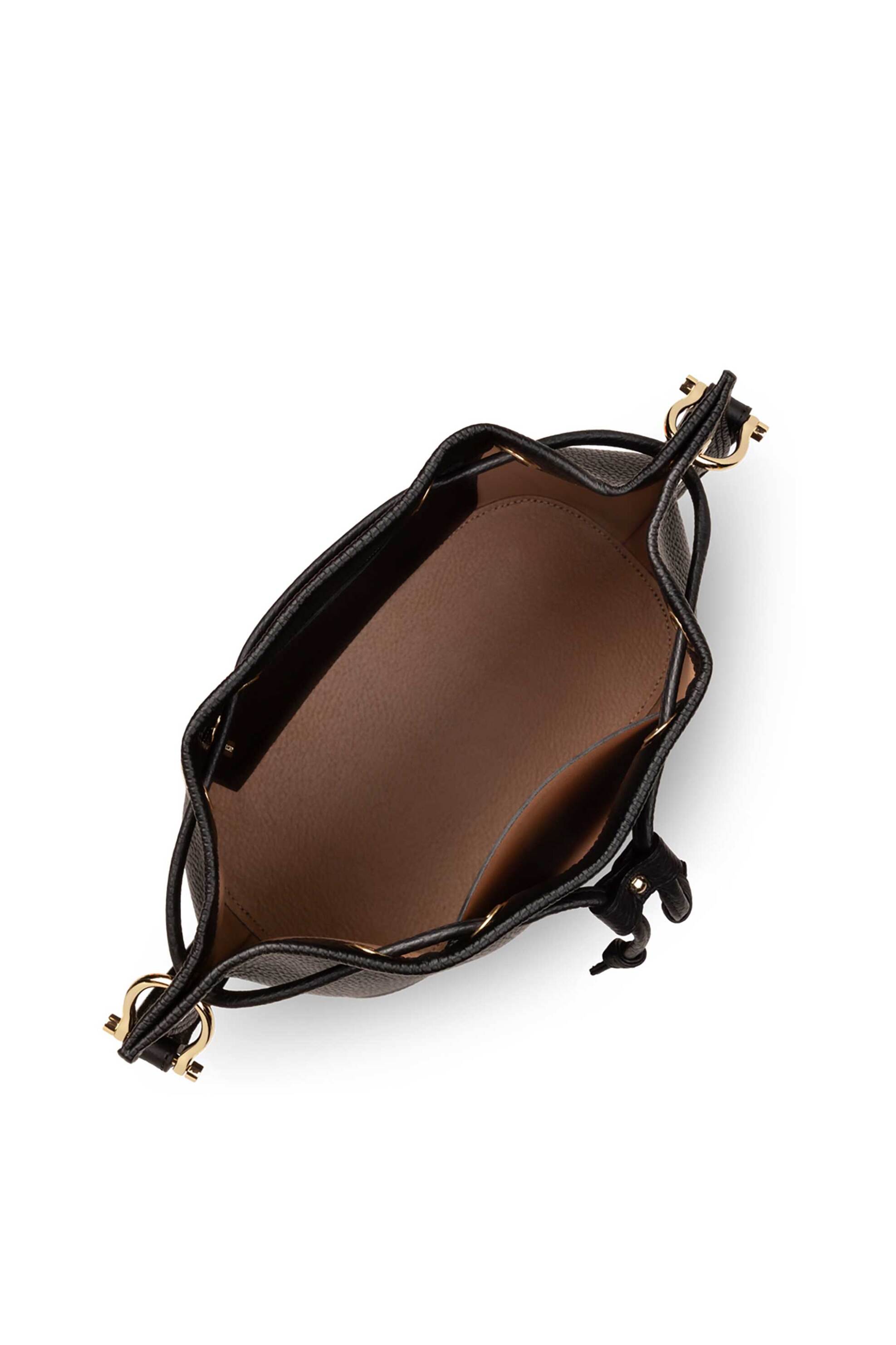 Lancaster γυναικεία δερμάτινη τσάντα bucket "Alba Double Medium" - 470-81 Μαύρο φωτογραφία