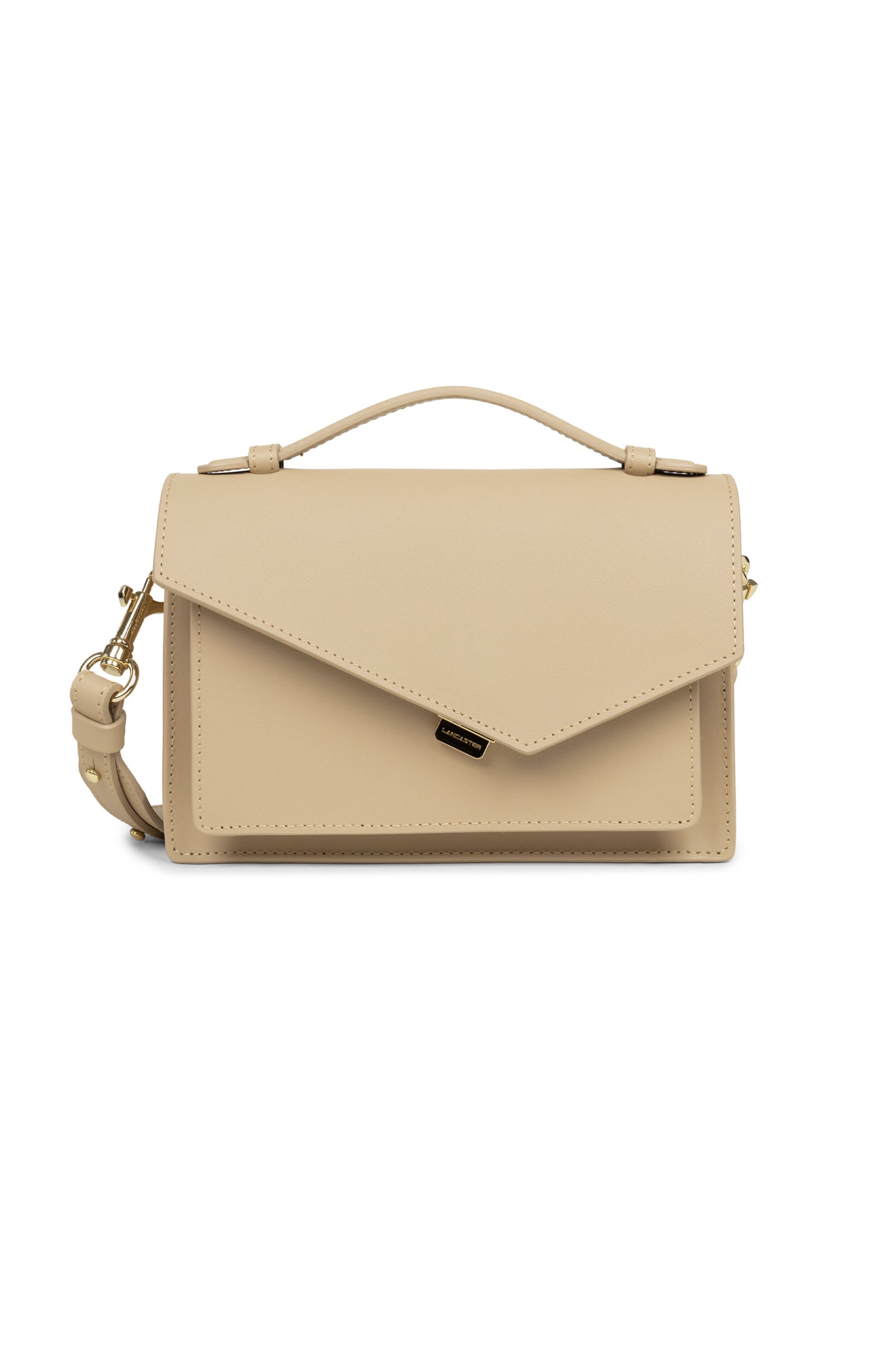 LANCASTER BAGS Lancaster γυναικεία δερμάτινη τσάντα crossbody "Zoe" - 480-010 Μπεζ