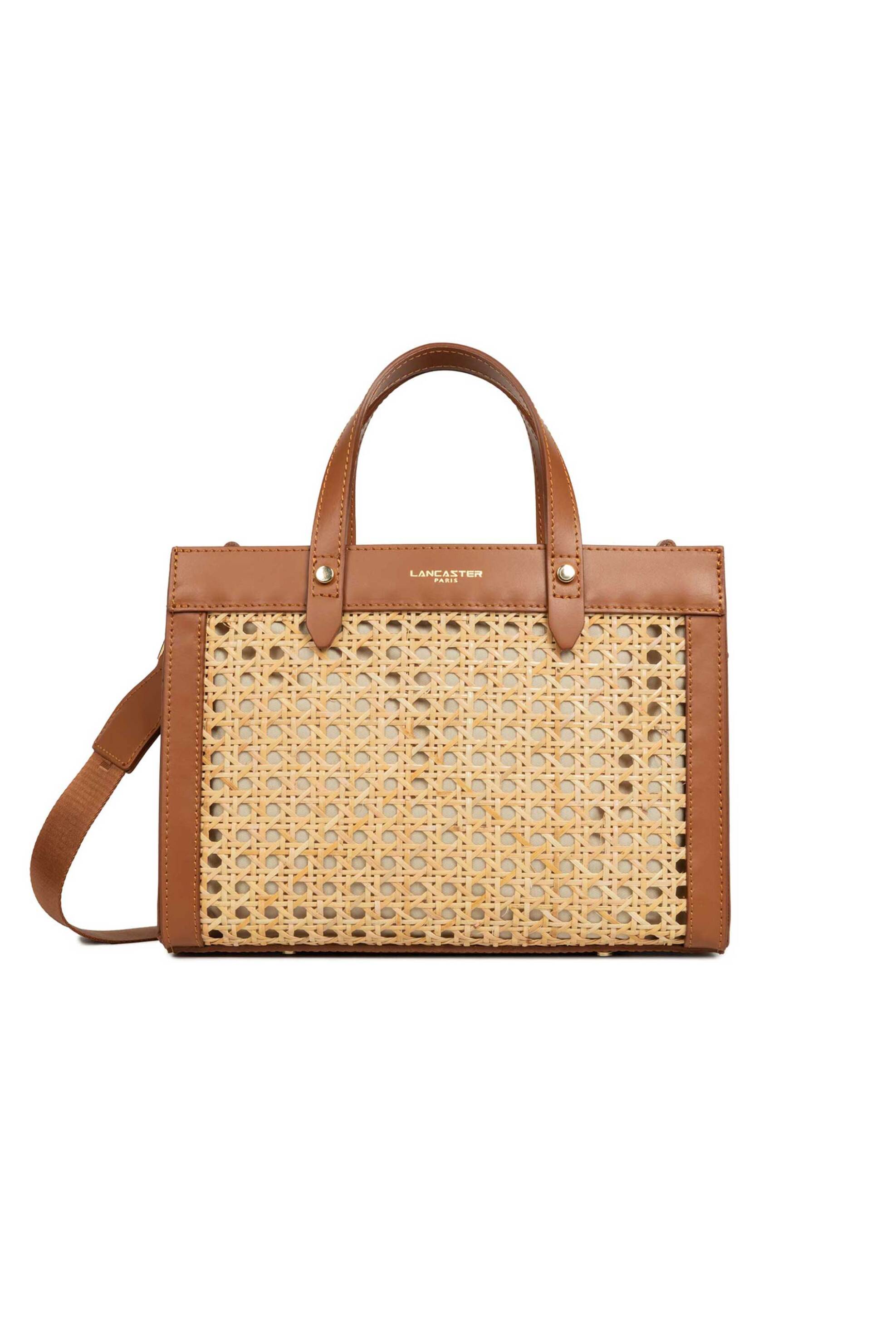 LANCASTER BAGS Lancaster γυναικεία τσάντα χειρός tote "Cannage Rotin Small" - 480-114 Καμηλό
