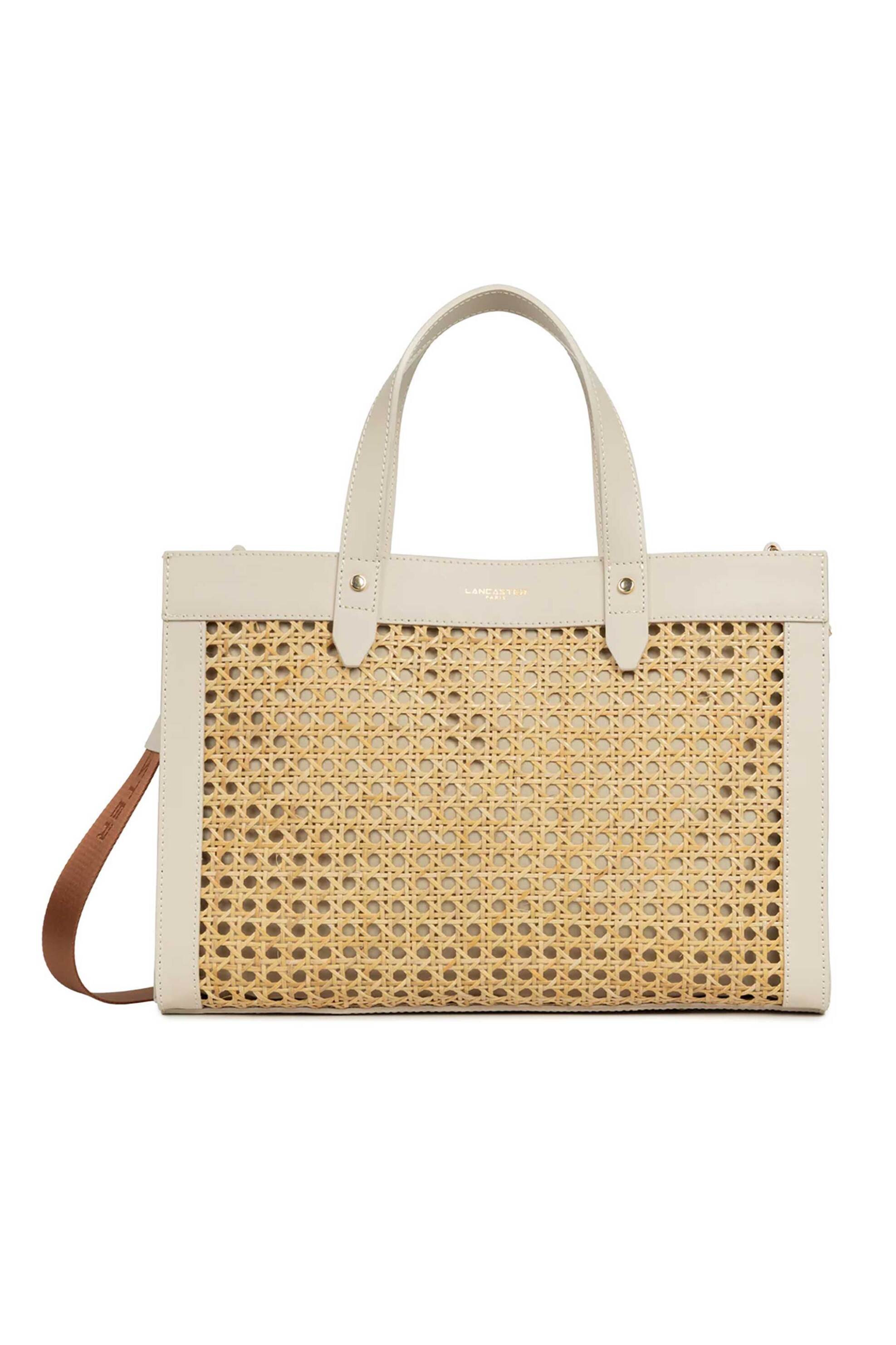 LANCASTER BAGS Lancaster γυναικεία τσάντα tote "Cannage Rotin Medium" - 480-115 Μπεζ