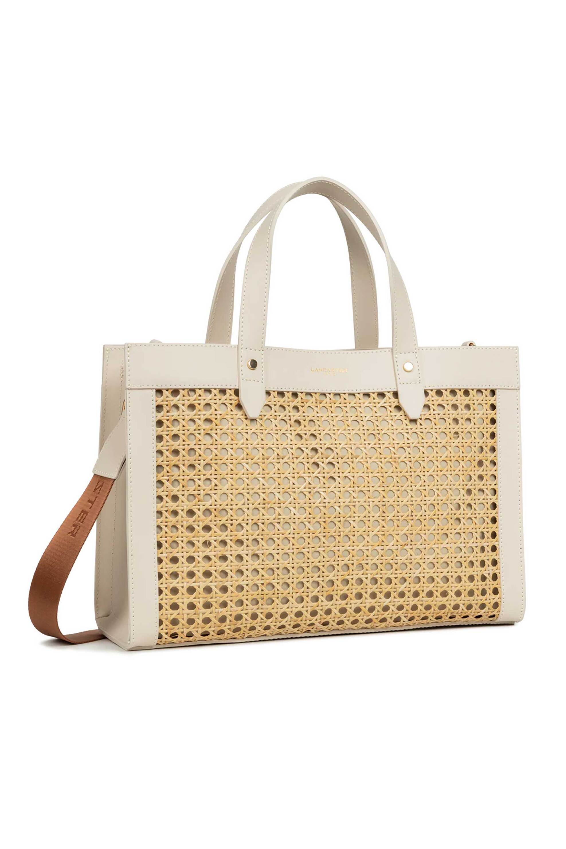 LANCASTER BAGS Lancaster γυναικεία τσάντα tote "Cannage Rotin Medium" - 480-115 Μπεζ - 2