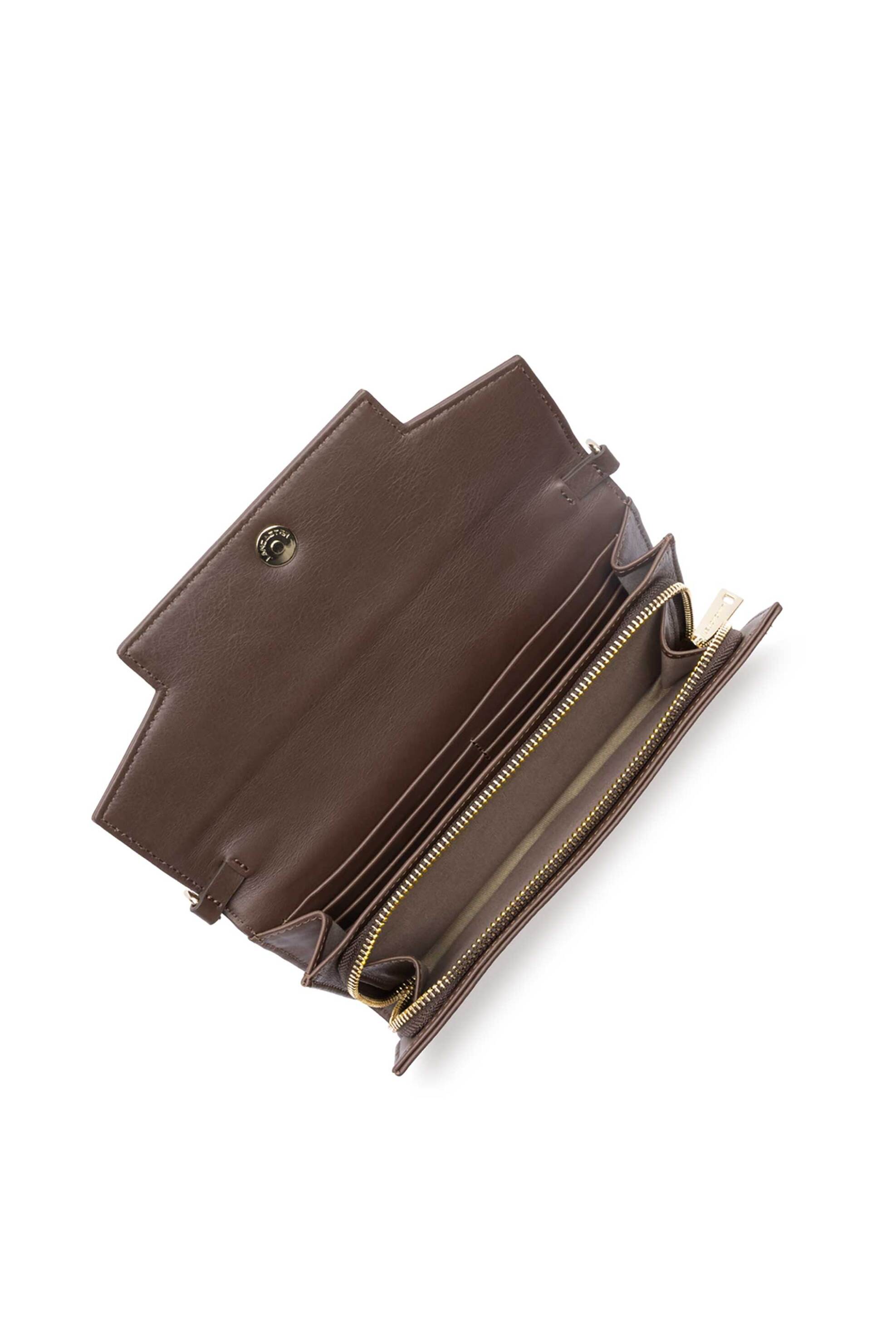 Lancaster γυναικείο δερμάτινο mini bag χειρός "Mademoiselle Grace" - 172-33 Καφέ φωτογραφία