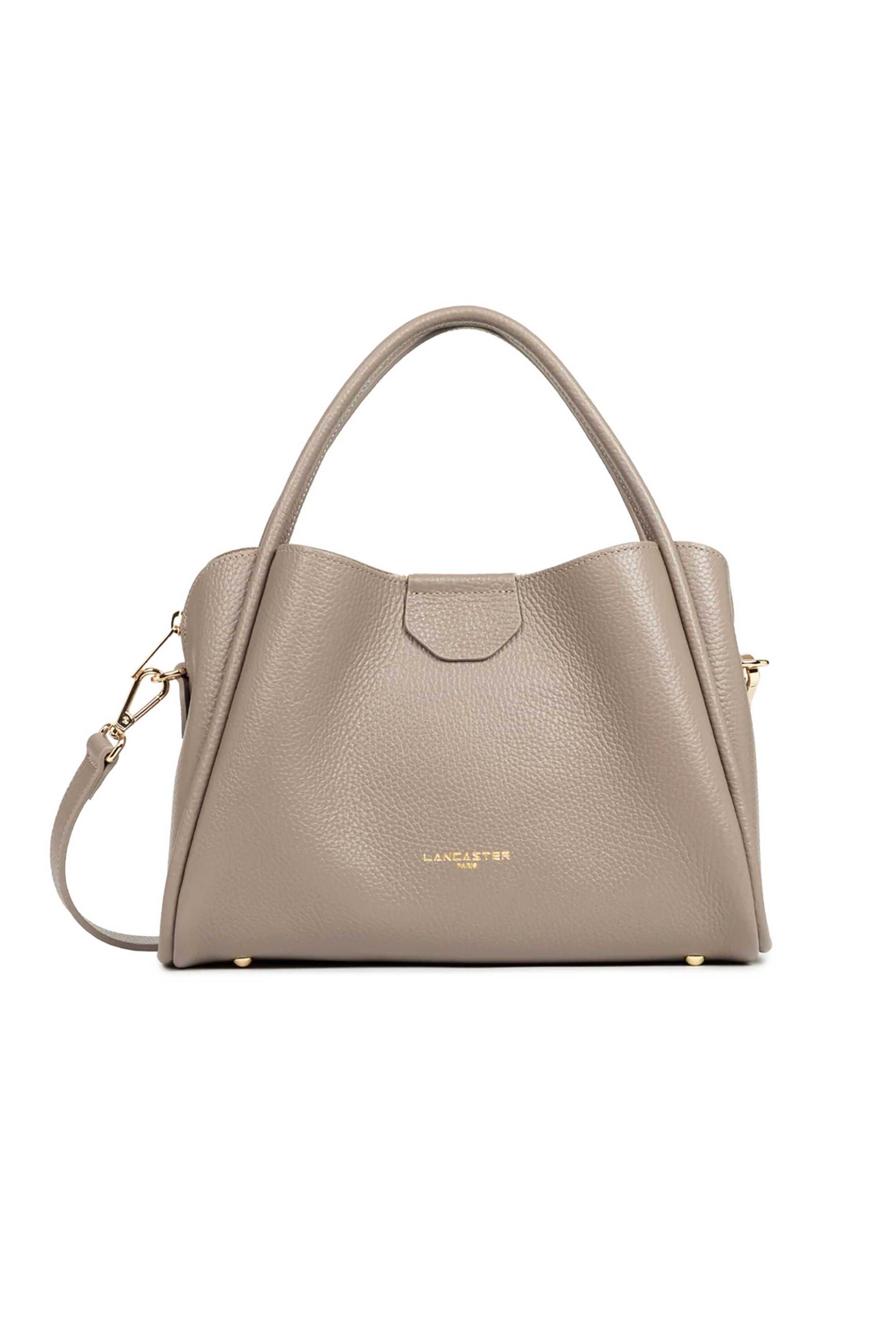 LANCASTER BAGS Lancaster γυναικεία δερμάτινη τσάντα χειρός "Ida Double Medium" - 470-84 Taupe