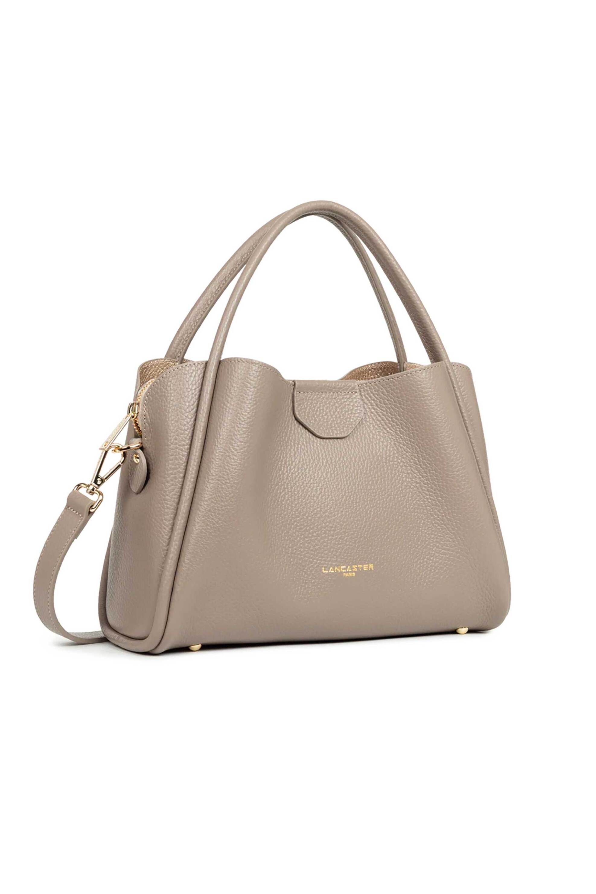 Lancaster γυναικεία δερμάτινη τσάντα χειρός "Ida Double Medium" - 470-84 Taupe φωτογραφία