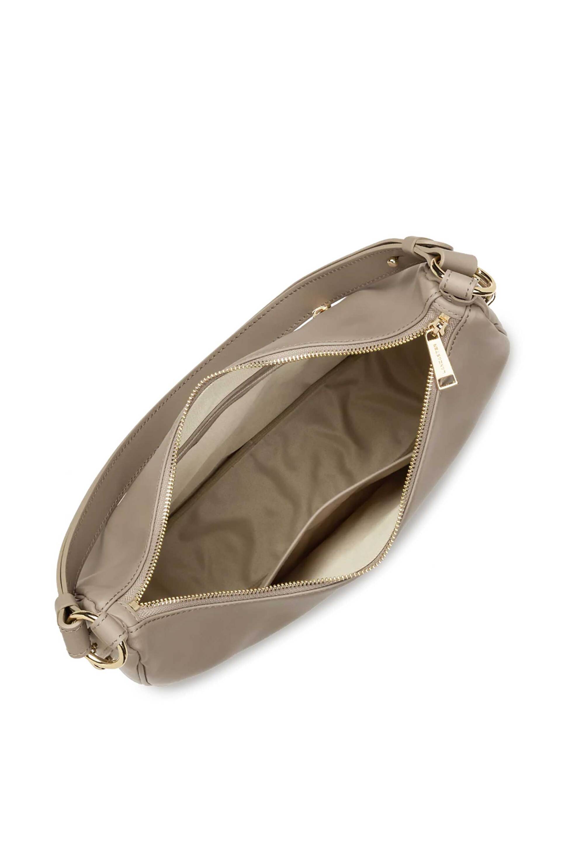 LANCASTER BAGS Lancaster γυναικεία δερμάτινη τσάντα ώμου "Donna Aria Large" - 480-077 Taupe - 4