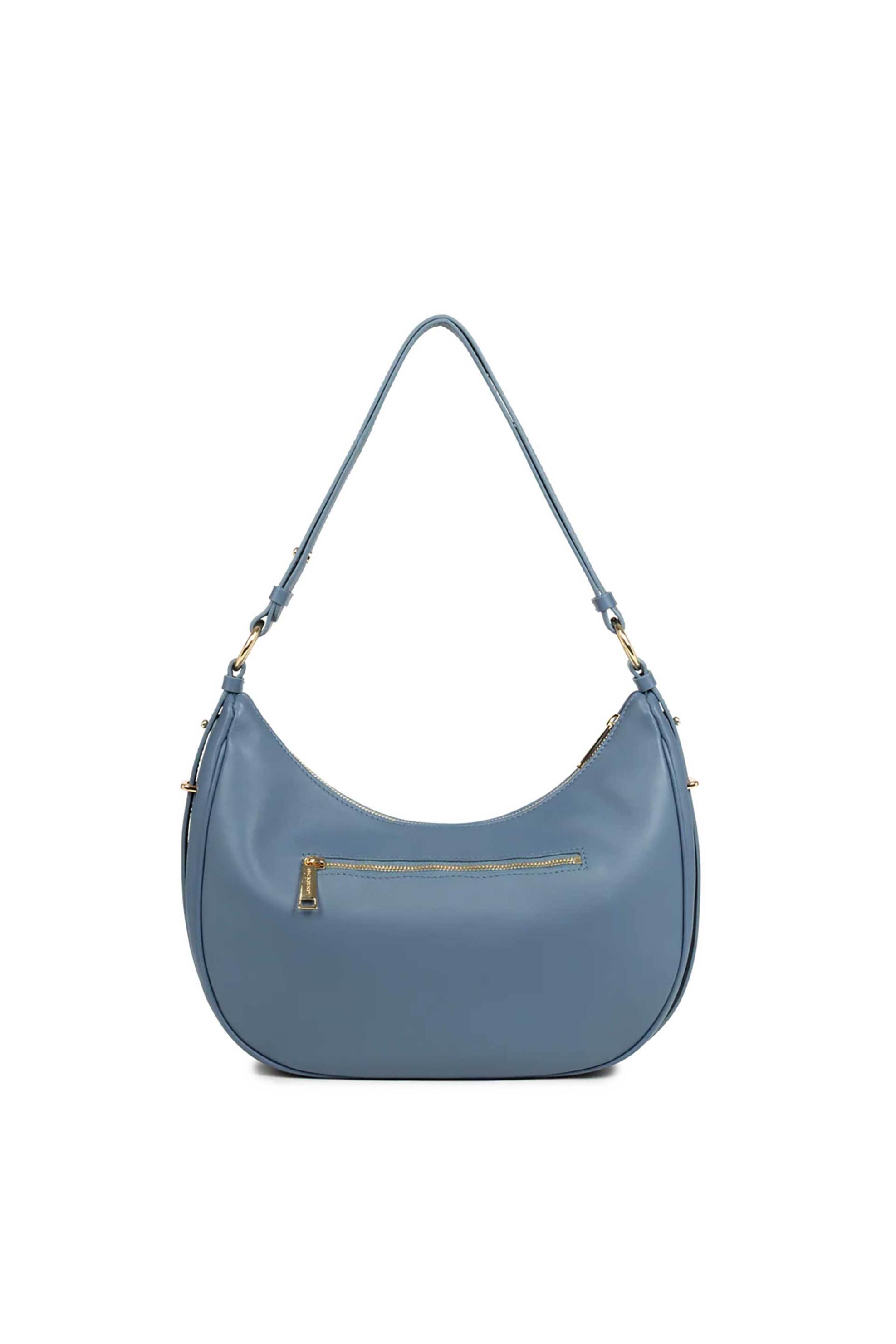 LANCASTER BAGS Lancaster γυναικεία δερμάτινη τσάντα ώμου "Donna Aria Large" - 480-077 Μπλε Ανοιχτό - 3