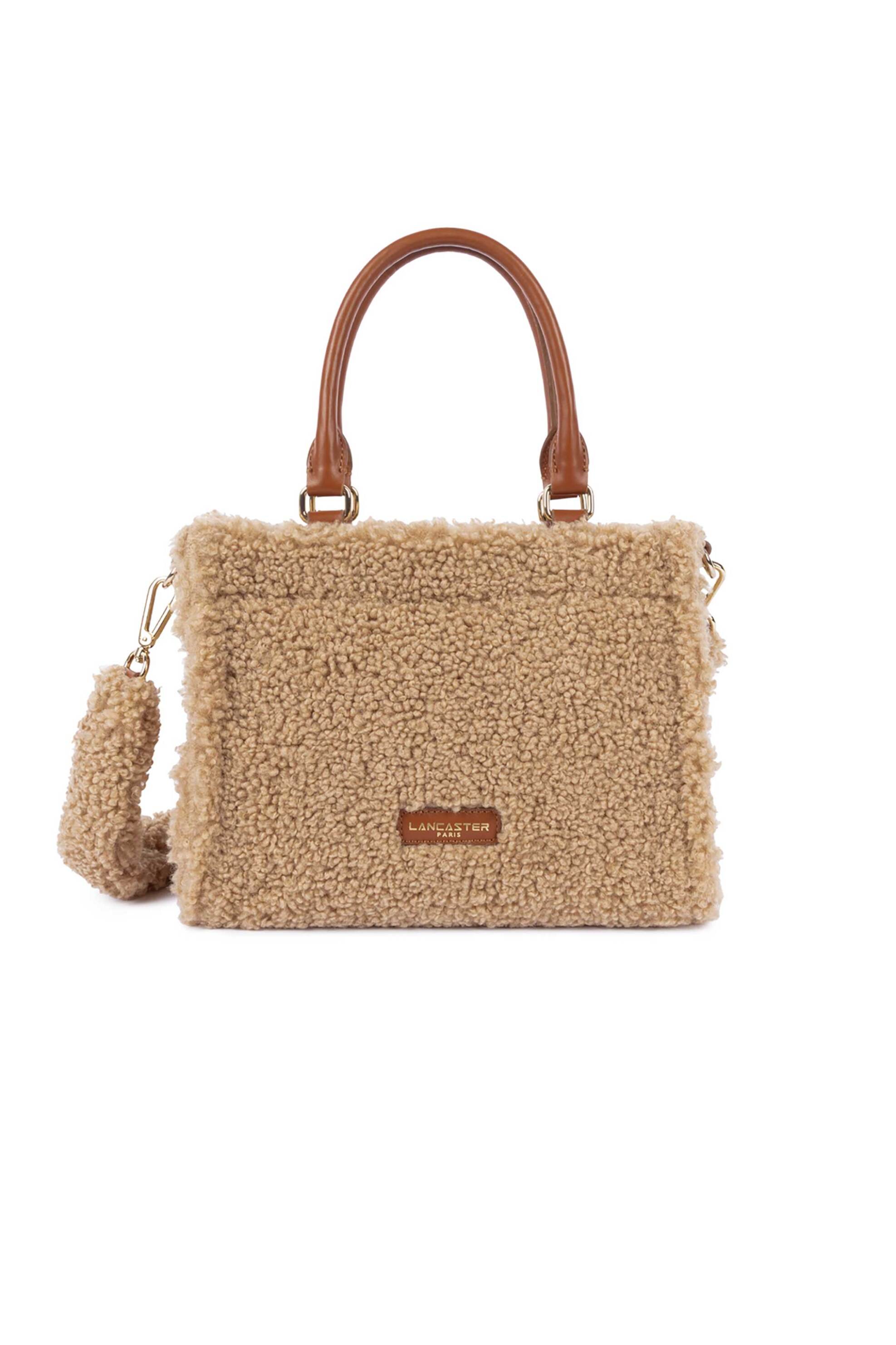 Lancaster γυναικείο δερμάτινο mini bag tote με faux γούνα "Moumoute" | ONE SIZE