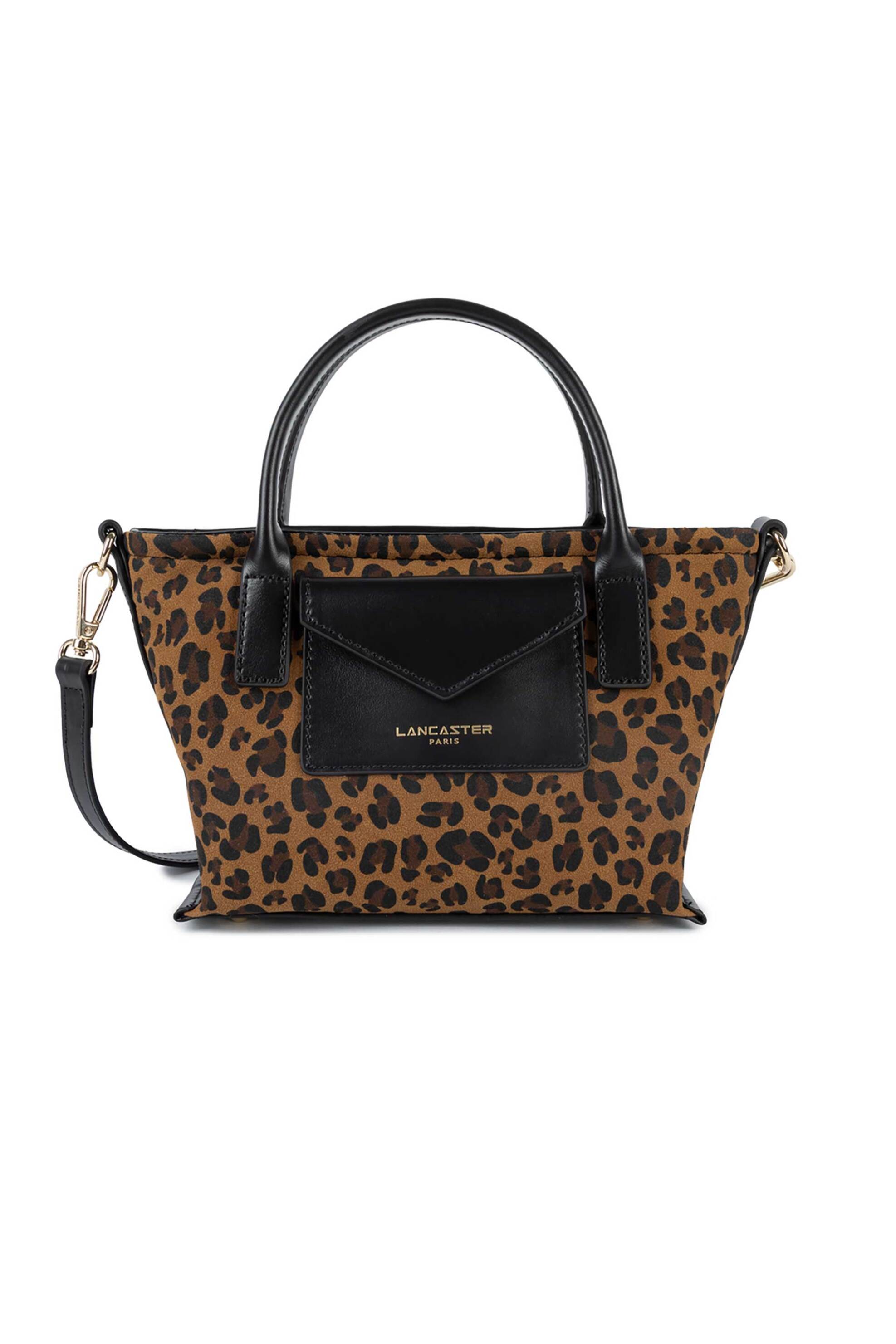 Lancaster γυναικείο δερμάτινο mini bag tote με animal print "Jungle" | ONE SIZE