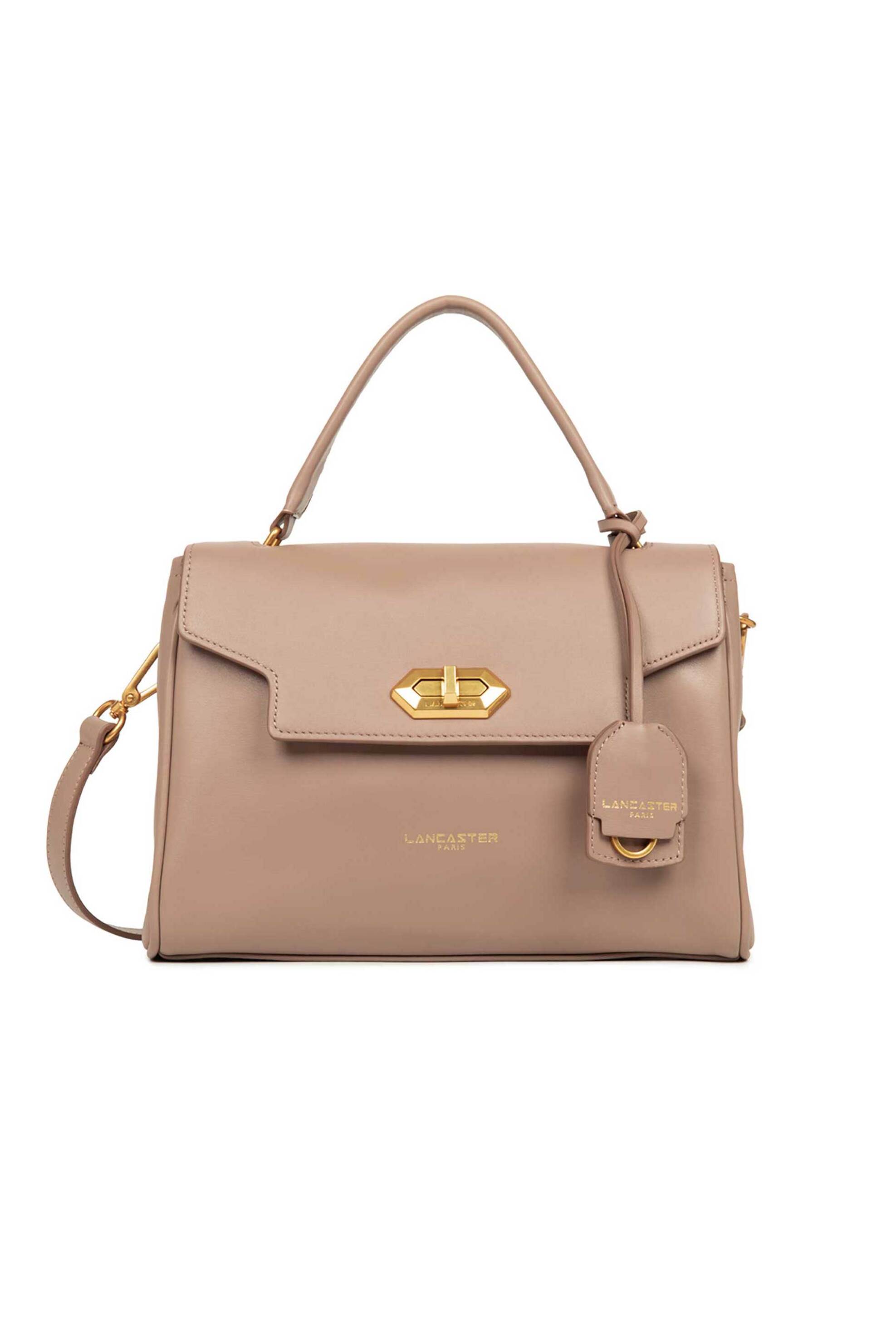 Lancaster γυναικεία τσάντα χειρός με μεταλλικό λογότυπο "Donna Grace"