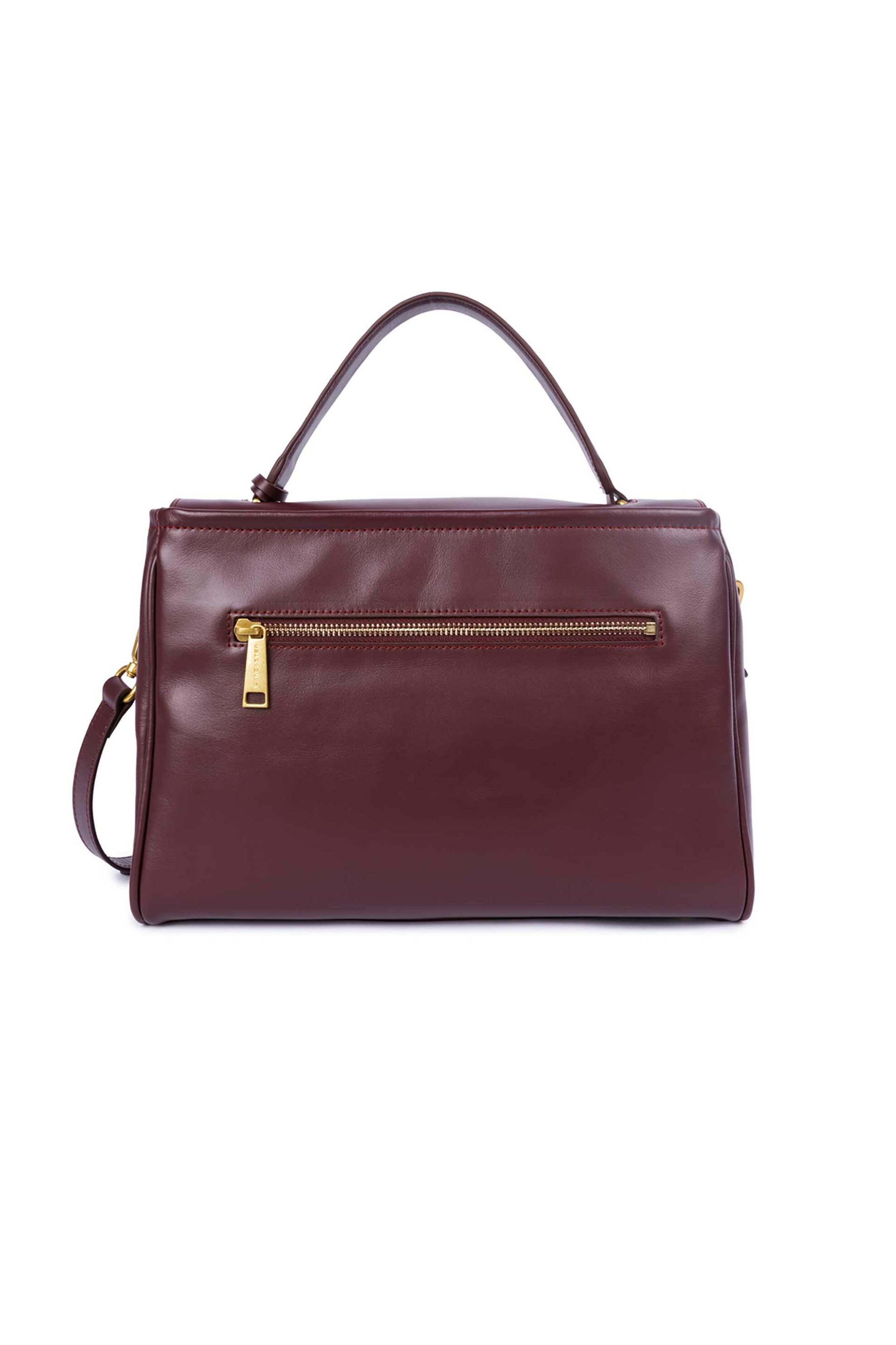 LANCASTER BAGS Lancaster γυναικεία τσάντα χειρός με μεταλλικό λογότυπο "Donna Grace" - 531-070 Μπορντό - 2