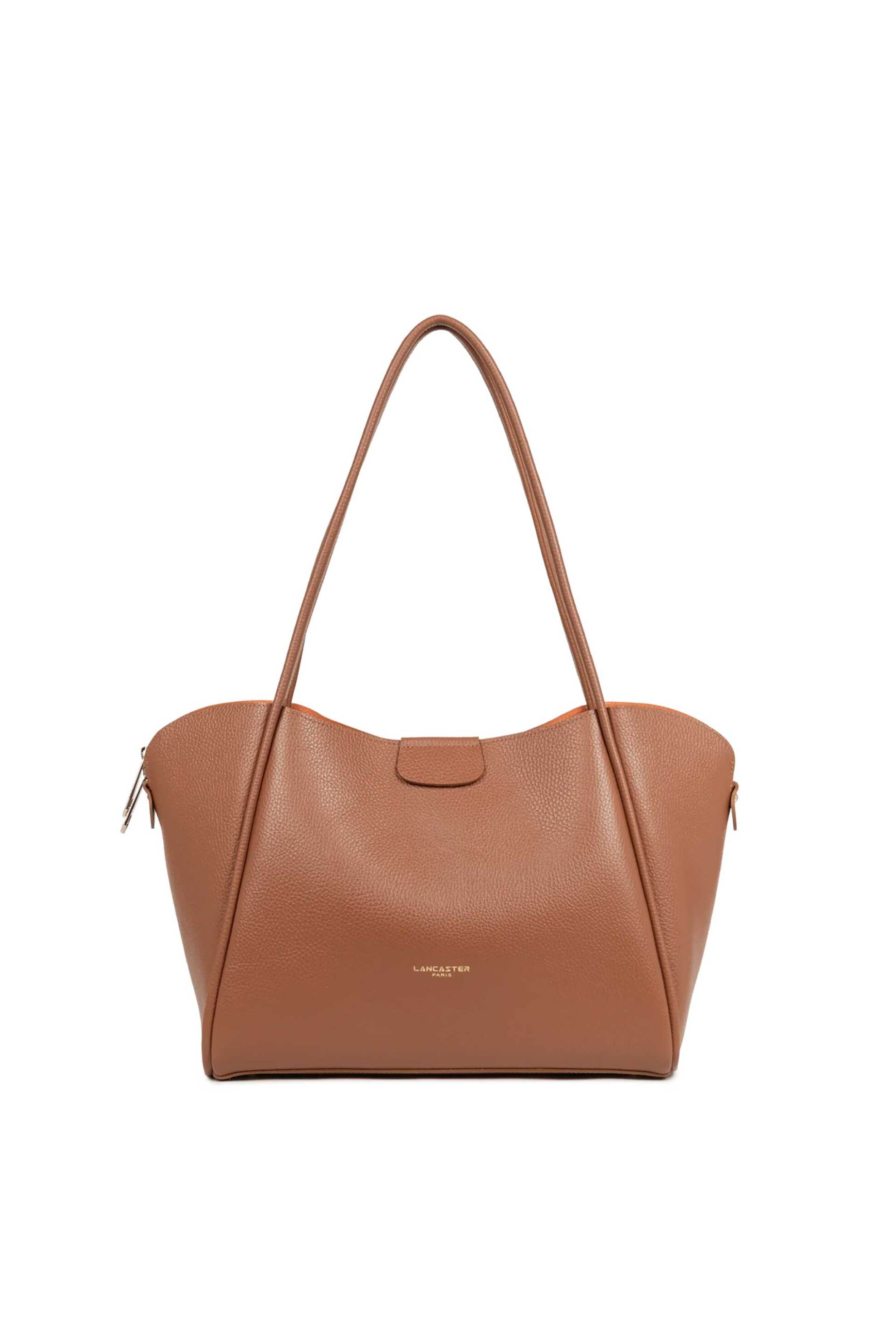 Lancaster γυναικεία δερμάτινη τσάντα tote "Ida Double Extra Large" - 470-86 Ταμπά