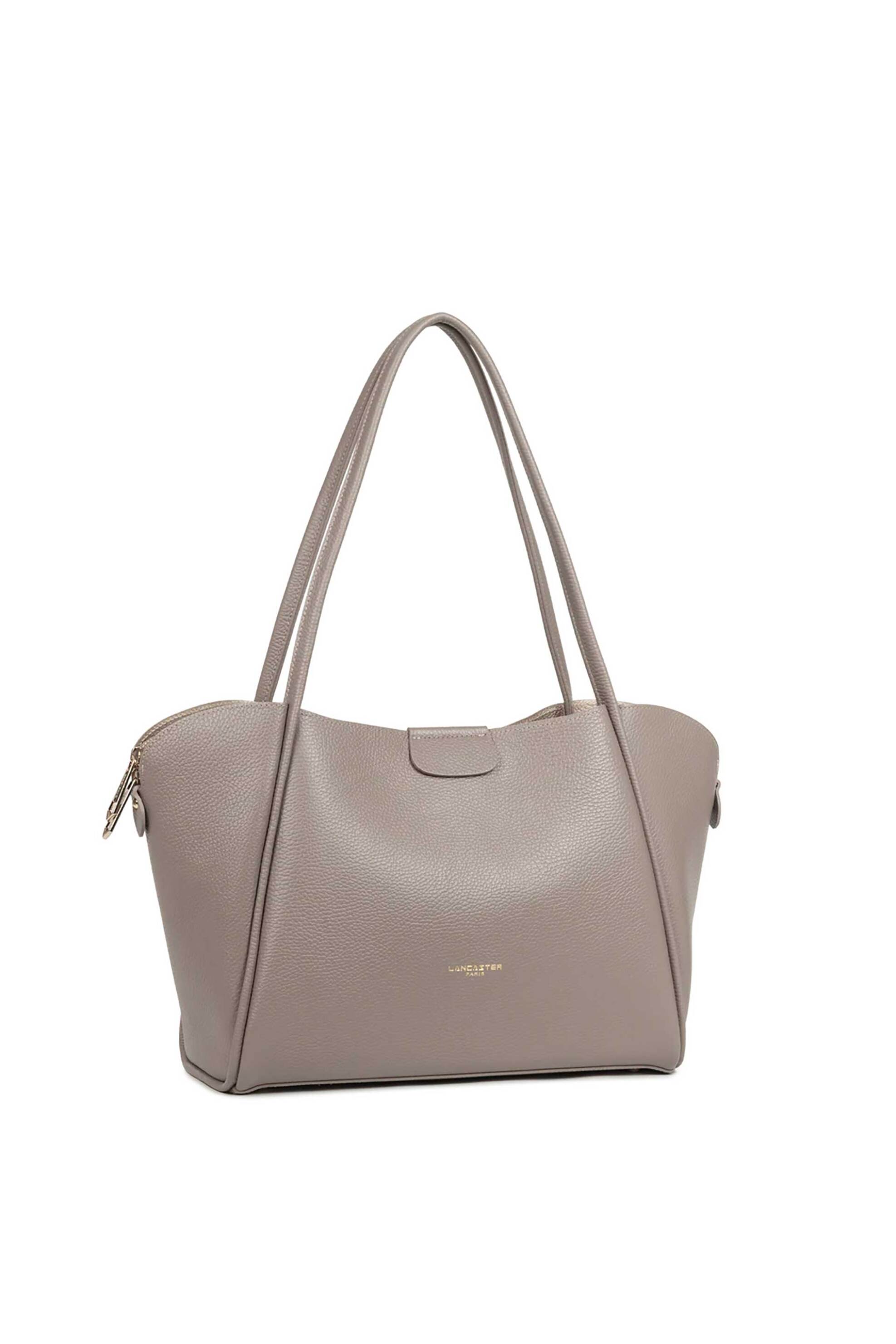 LANCASTER BAGS Lancaster γυναικεία δερμάτινη τσάντα tote "Ida Double Extra Large" - 470-86 Taupe - 2