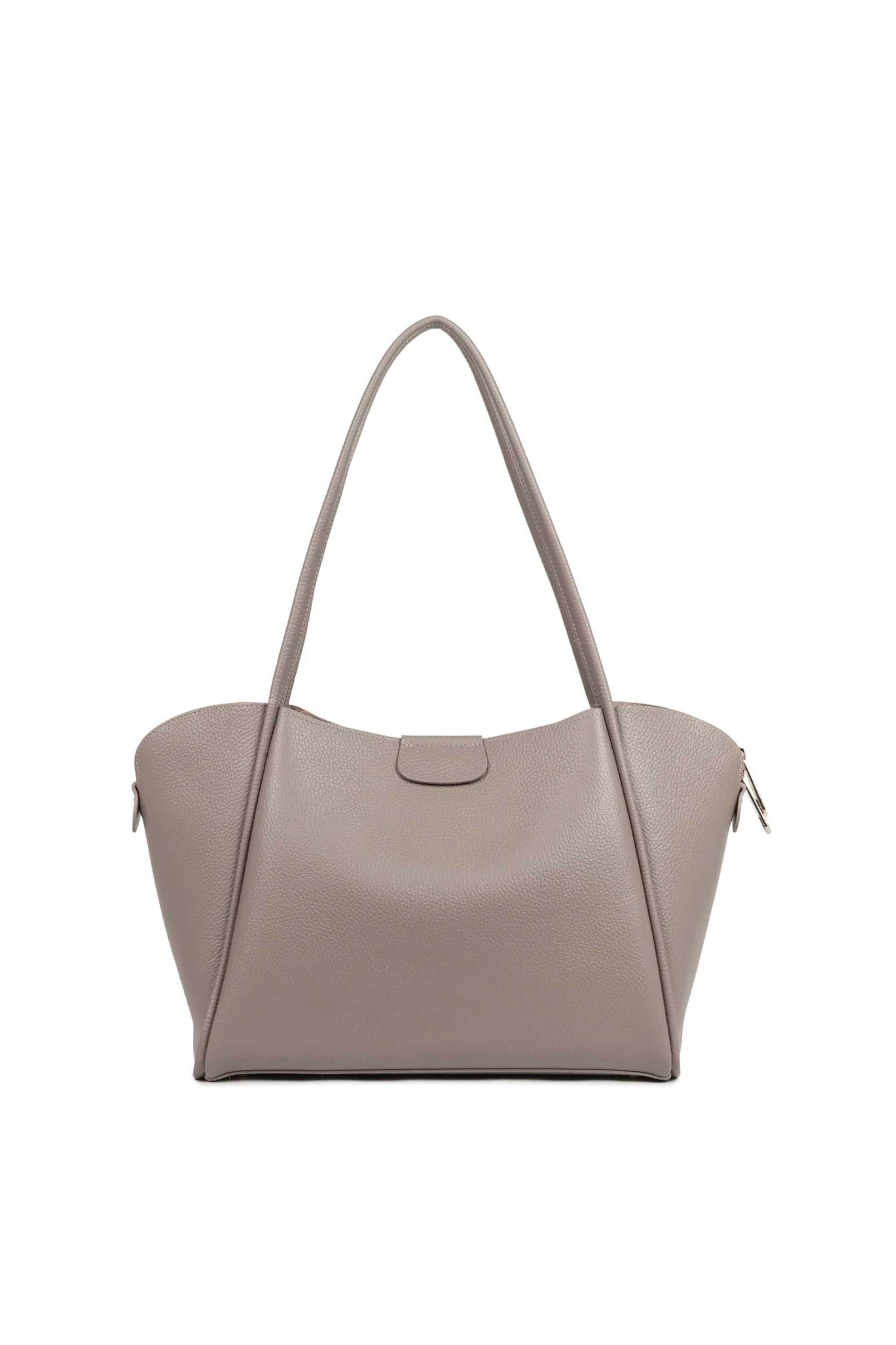 LANCASTER BAGS Lancaster γυναικεία δερμάτινη τσάντα tote "Ida Double Extra Large" - 470-86 Taupe - 3