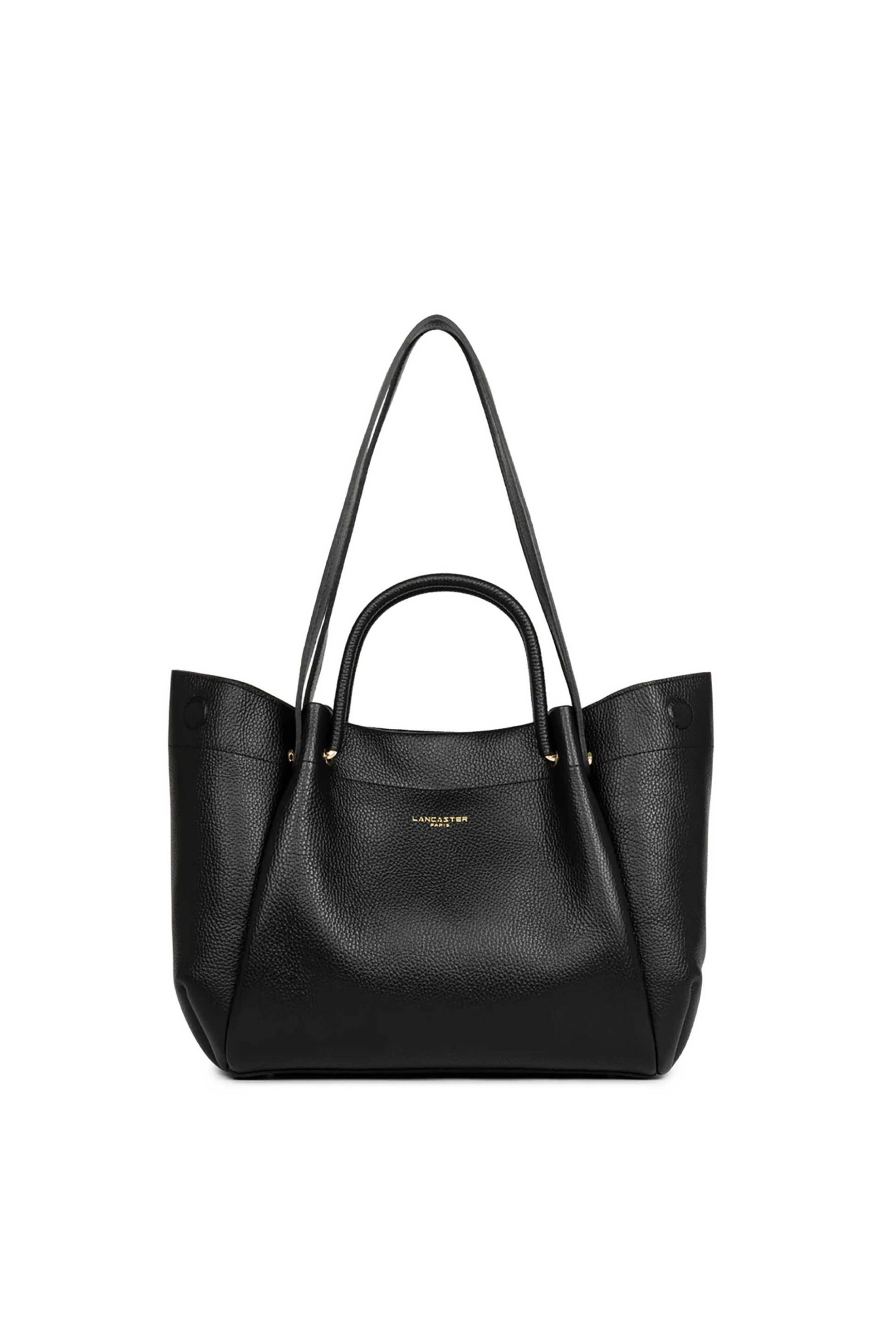 Lancaster γυναικεία δερμάτινη τσάντα tote "Foulonné Double Louisa Extra Large" - 470-90 Μαύρο