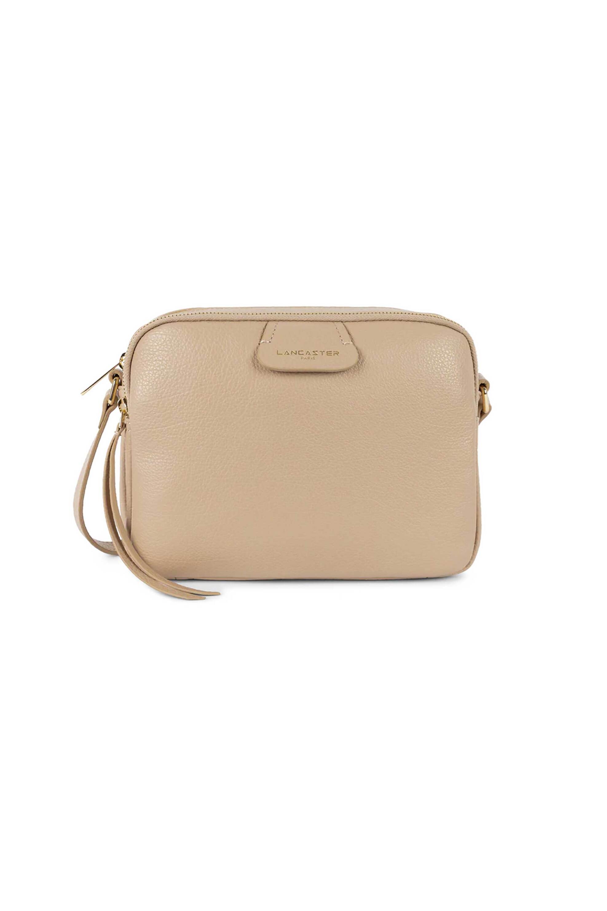Lancaster γυναικεία δερμάτινη τσάντα crossbody "Dune Medium" - 529-71 Μπεζ