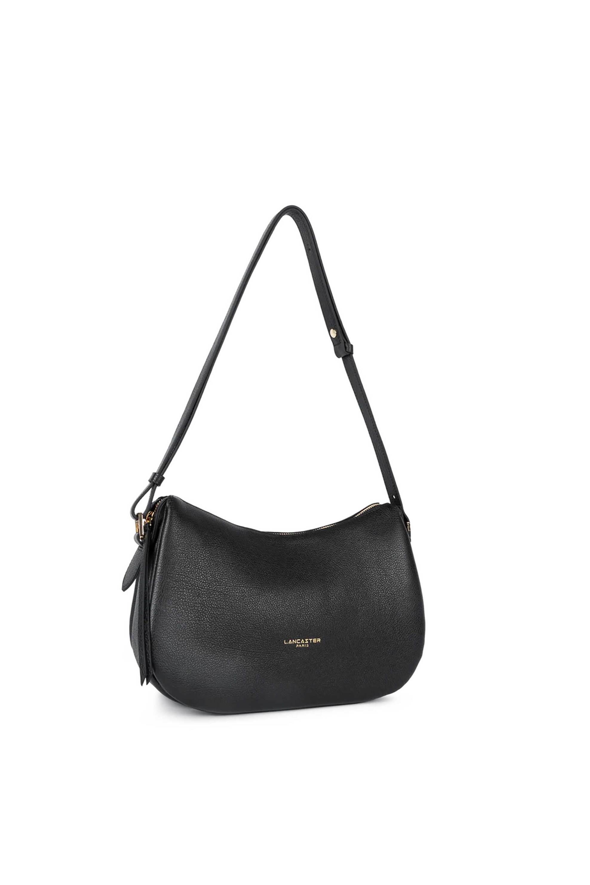 LANCASTER BAGS Lancaster γυναικεία δερμάτινη τσάντα ώμου "Dune Medium" - 529-95 Μαύρο - 2