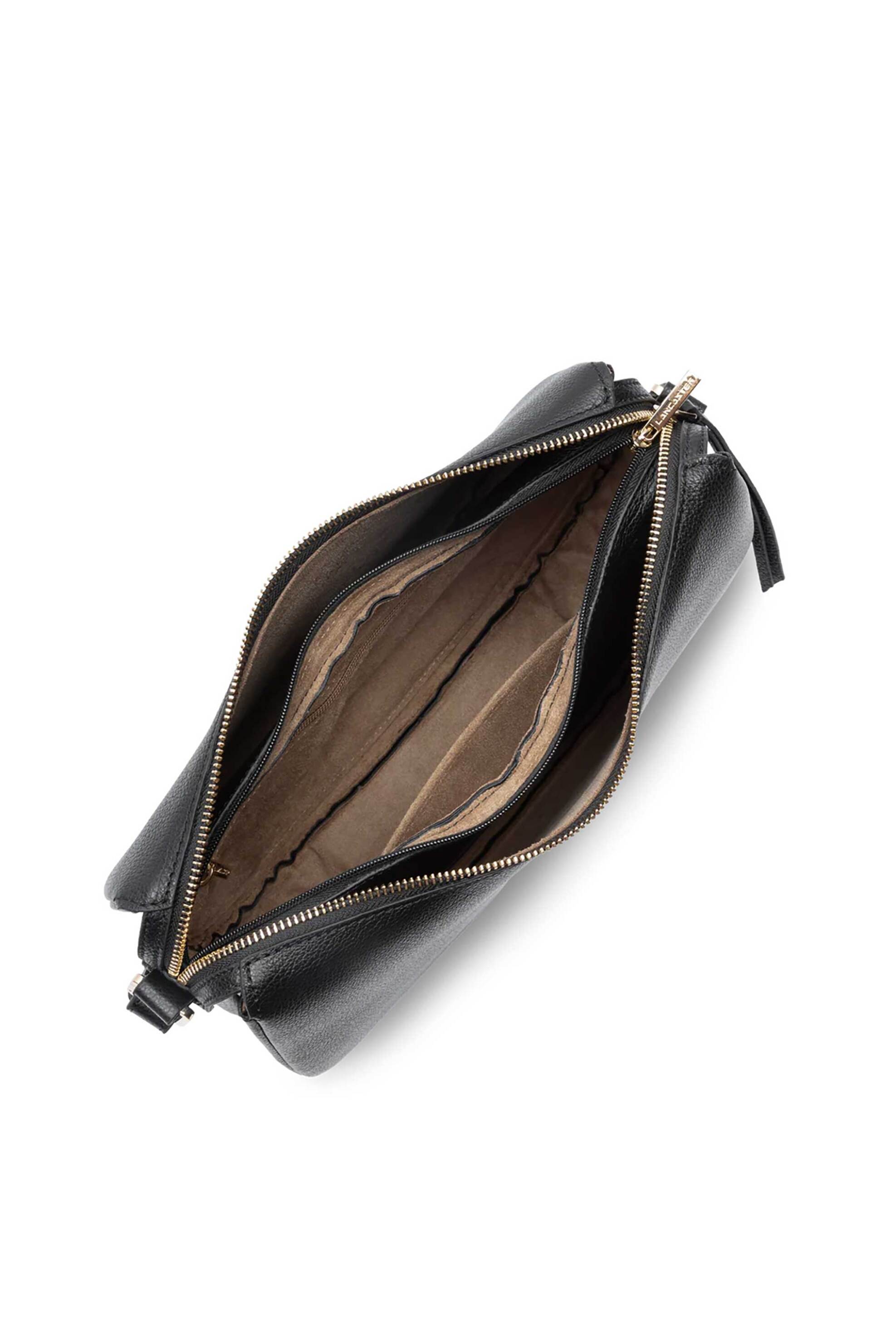 LANCASTER BAGS Lancaster γυναικεία δερμάτινη τσάντα ώμου "Dune Medium" - 529-95 Μαύρο - 4