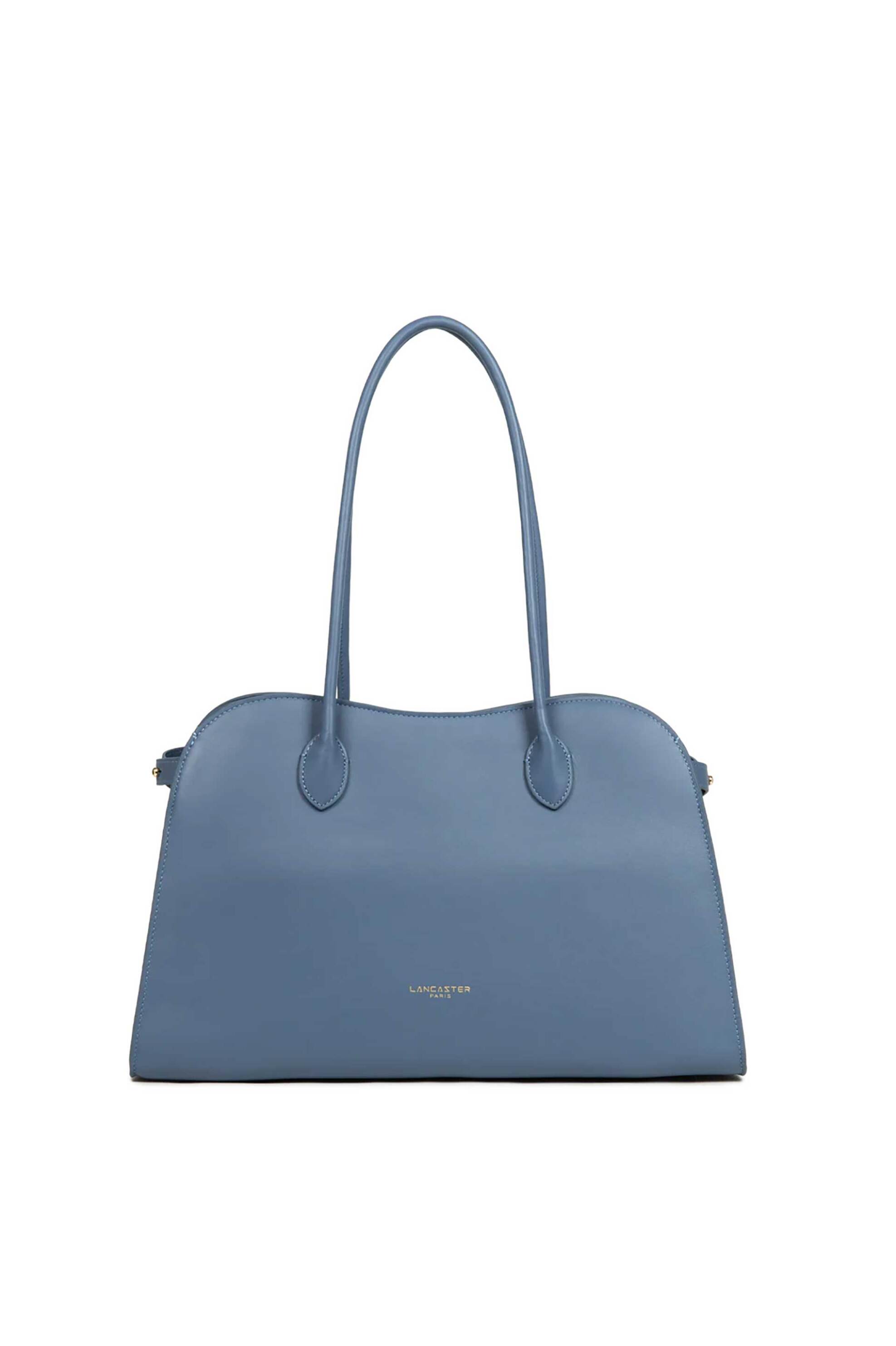 Lancaster γυναικεία δερμάτινη τσάντα tote "Donna Hopper Large" - 531-122 Μπλε Ανοιχτό