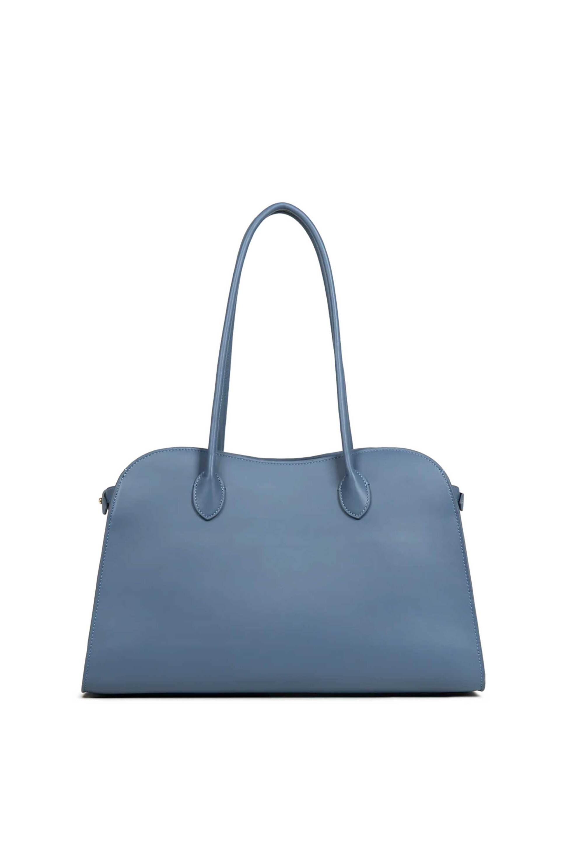 LANCASTER BAGS Lancaster γυναικεία δερμάτινη τσάντα tote "Donna Hopper Large" - 531-122 Μπλε Ανοιχτό - 3
