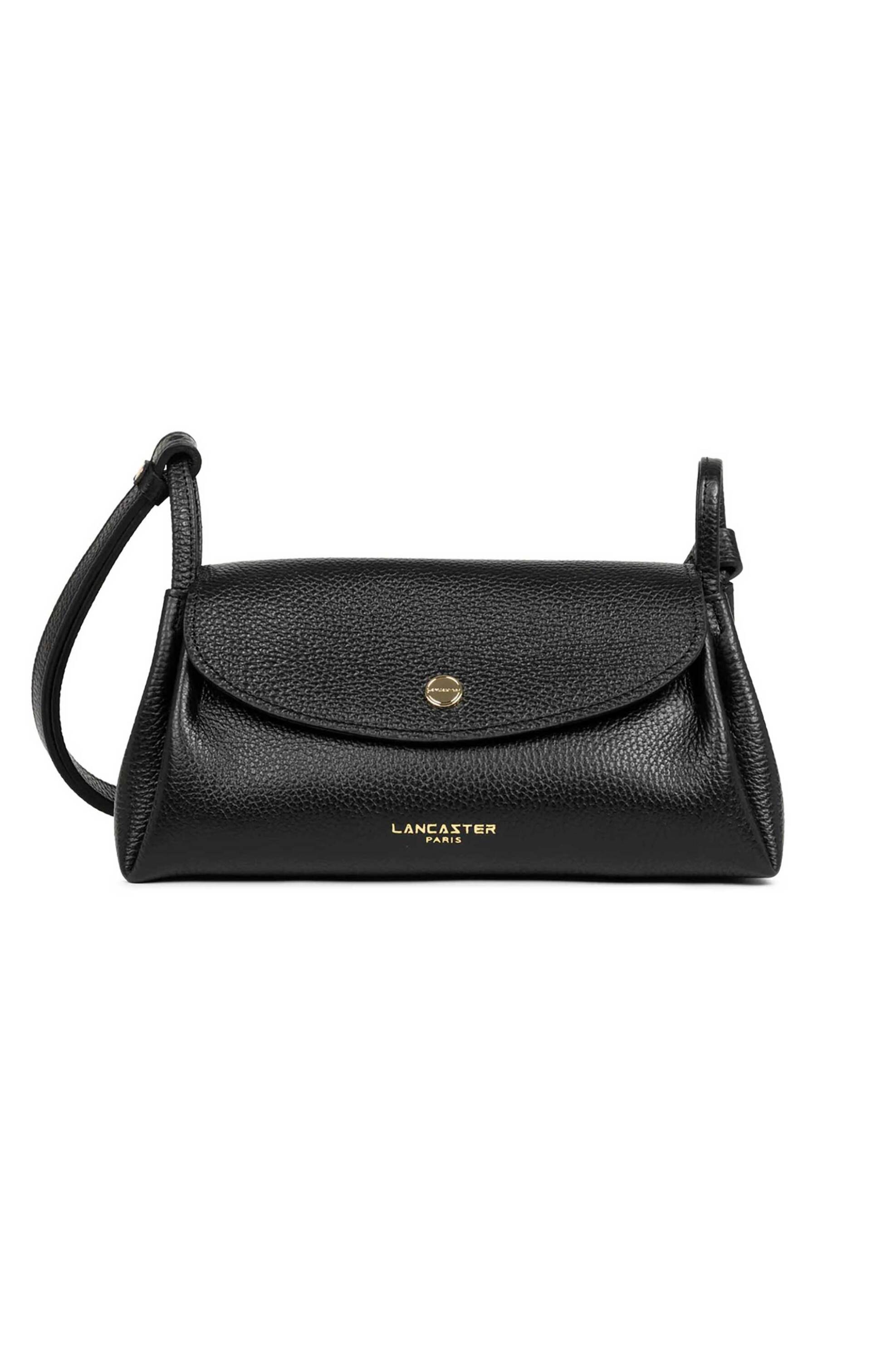 LANCASTER BAGS Lancaster γυναικεία δερμάτινη τσάντα crossbody "Accordéon Double Medium" - 470-88 Μαύρο