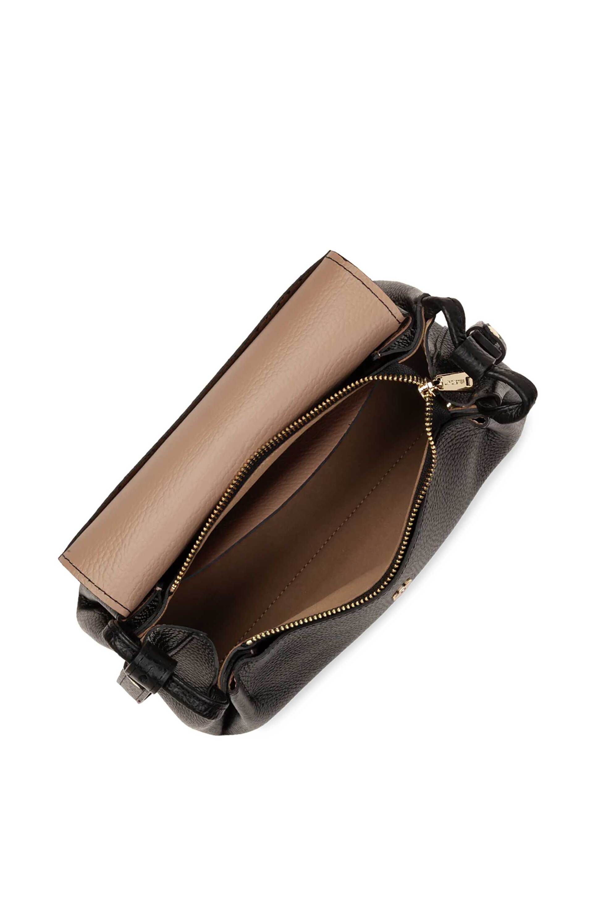 LANCASTER BAGS Lancaster γυναικεία δερμάτινη τσάντα crossbody "Accordéon Double Medium" - 470-88 Μαύρο - 4