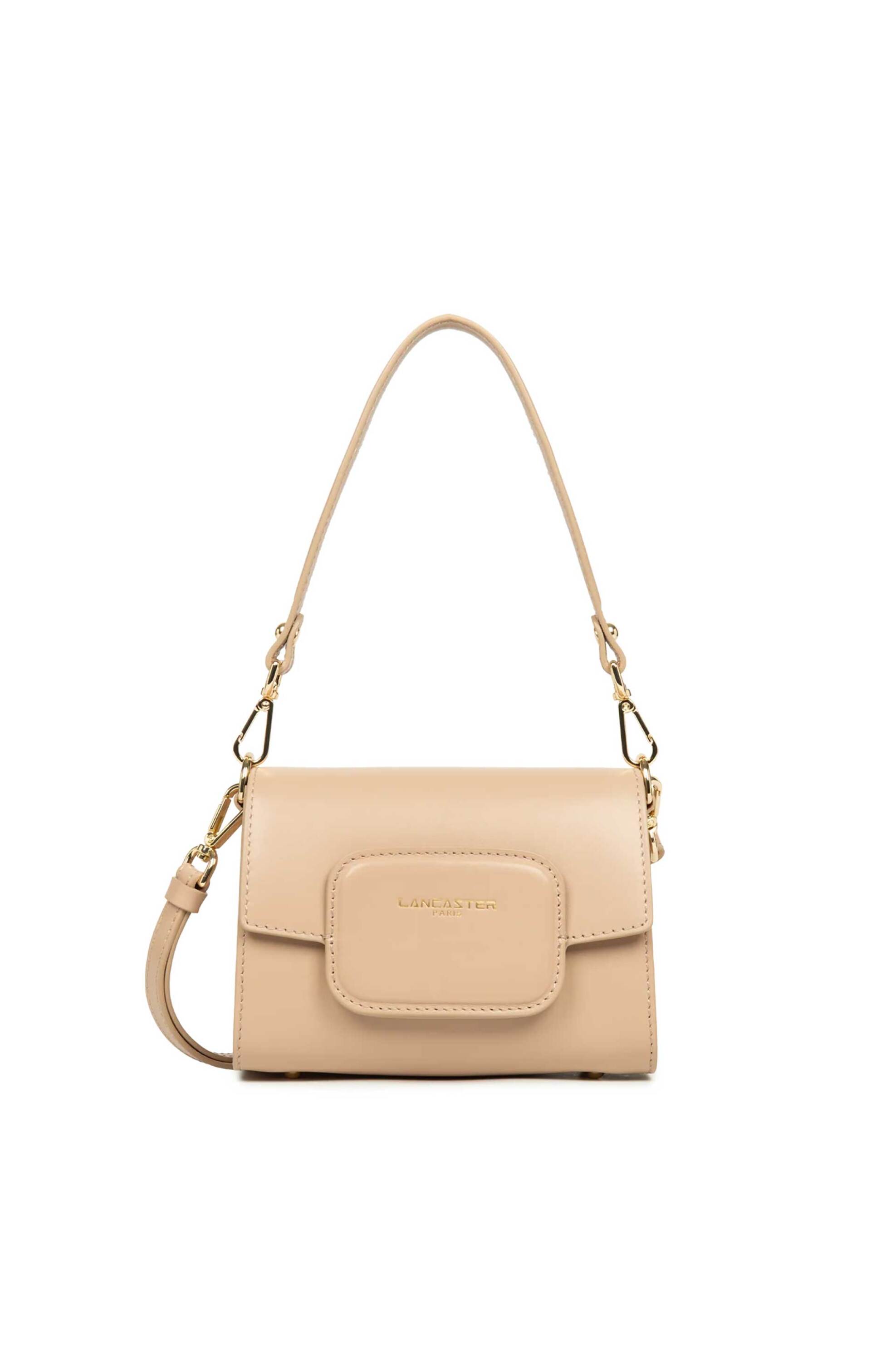 Lancaster γυναικεία δερμάτινη τσάντα crossbody "Paris Pad Mini" - 480-059 Μπεζ