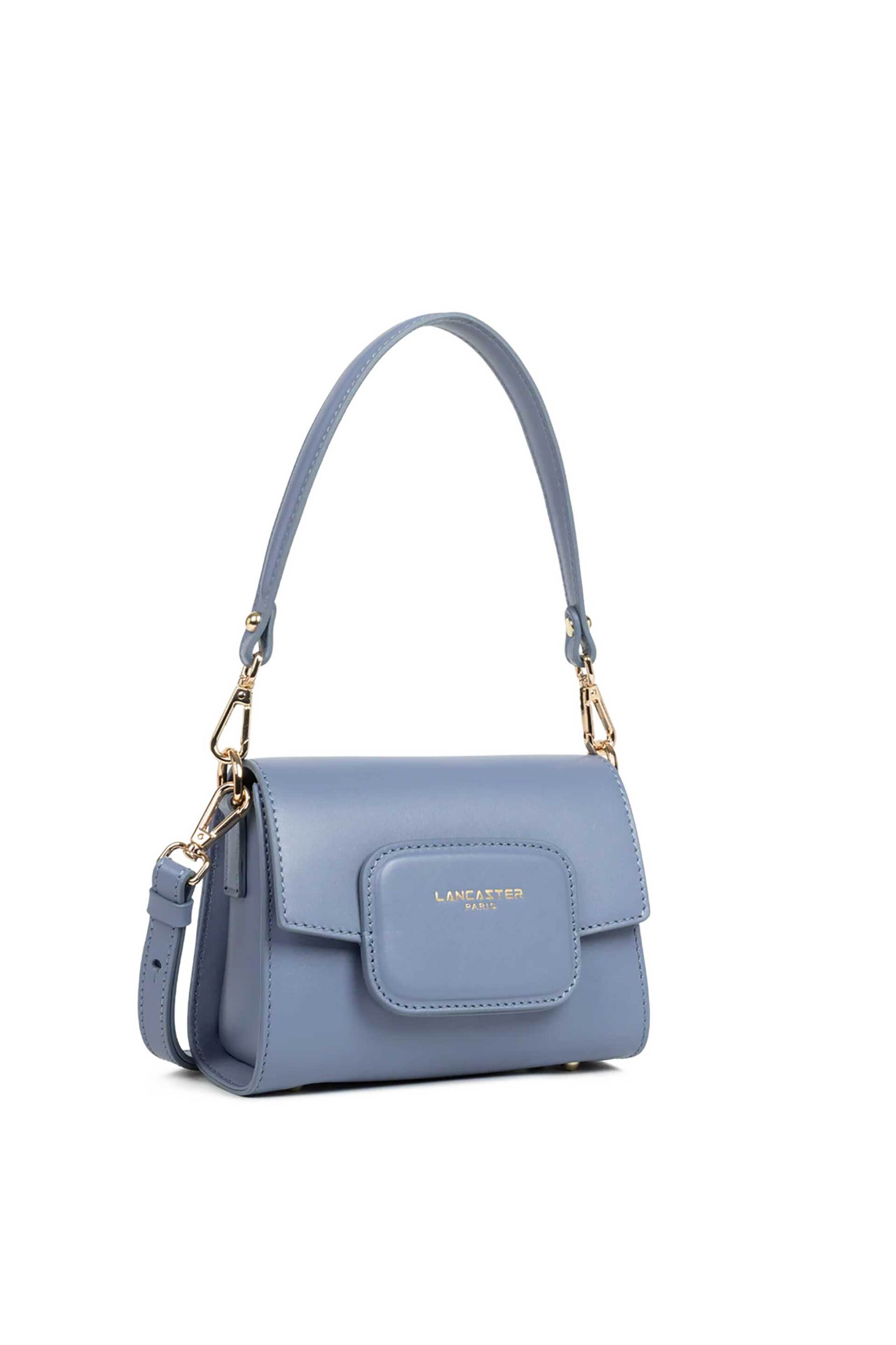 LANCASTER BAGS Lancaster γυναικεία δερμάτινη τσάντα crossbody "Paris Pad Mini" - 480-059 Μπλε Μοβ - 2