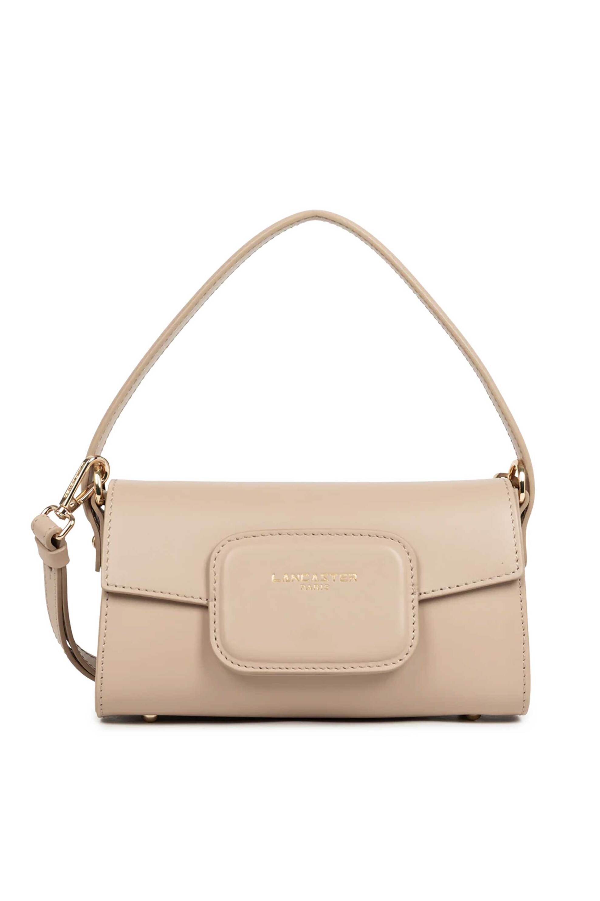 Lancaster γυναικεία δερμάτινη τσάντα crossbody "Paris Pad Mini" - 480-083 Μπεζ