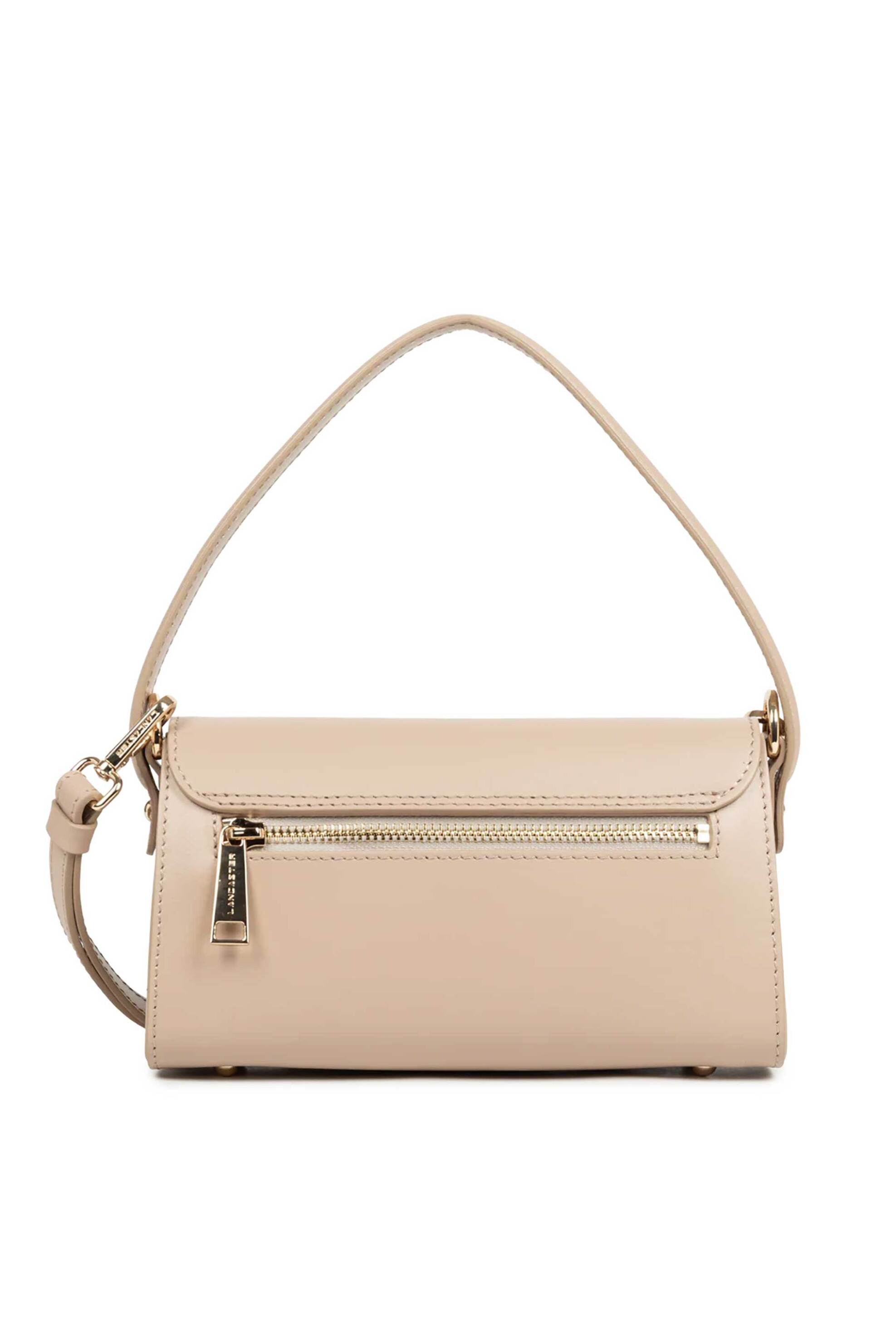 LANCASTER BAGS Lancaster γυναικεία δερμάτινη τσάντα crossbody "Paris Pad Mini" - 480-083 Μπεζ - 3