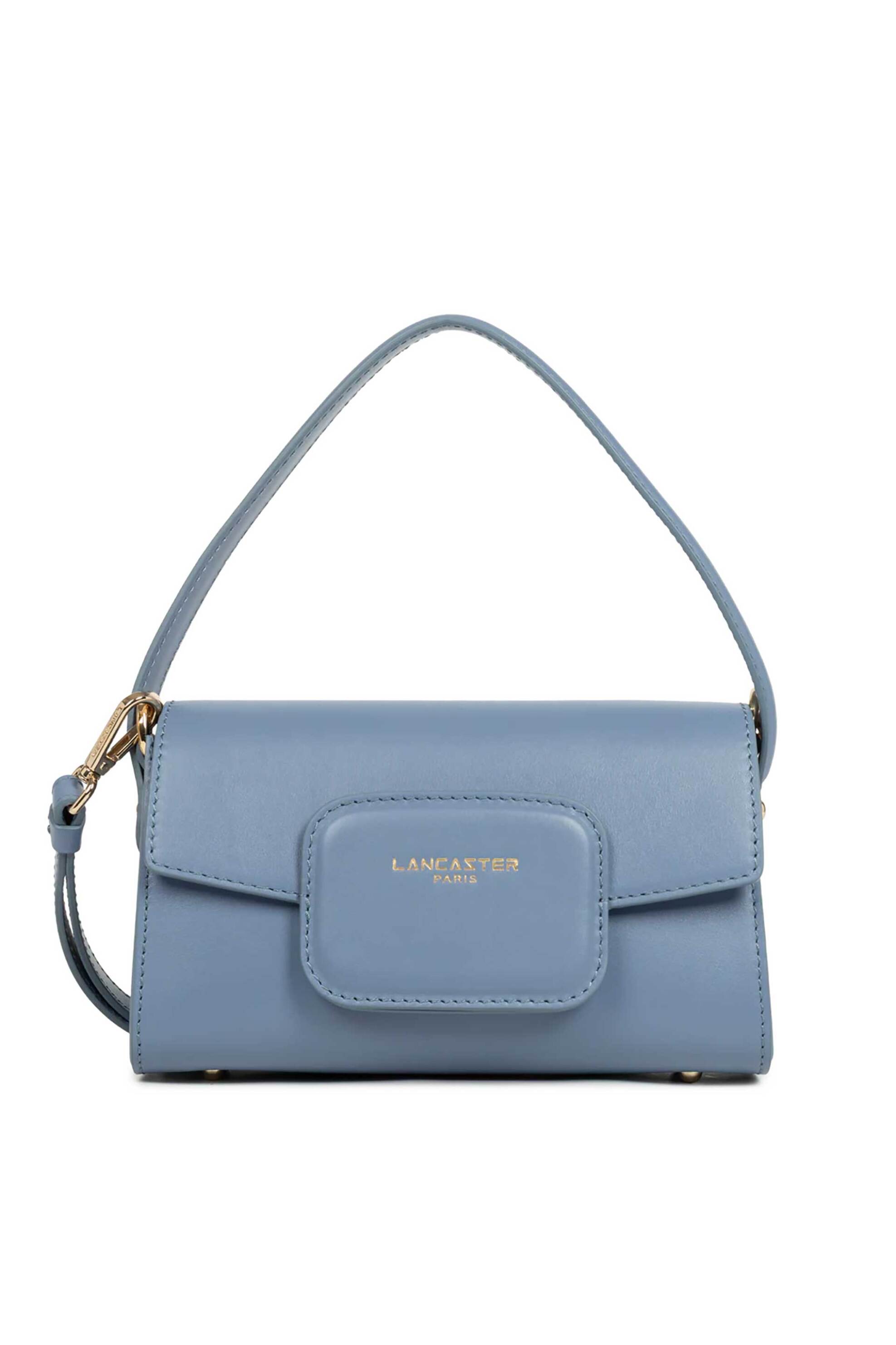 Lancaster γυναικεία δερμάτινη τσάντα crossbody "Paris Pad Mini" - 480-083 Μπλε Μοβ