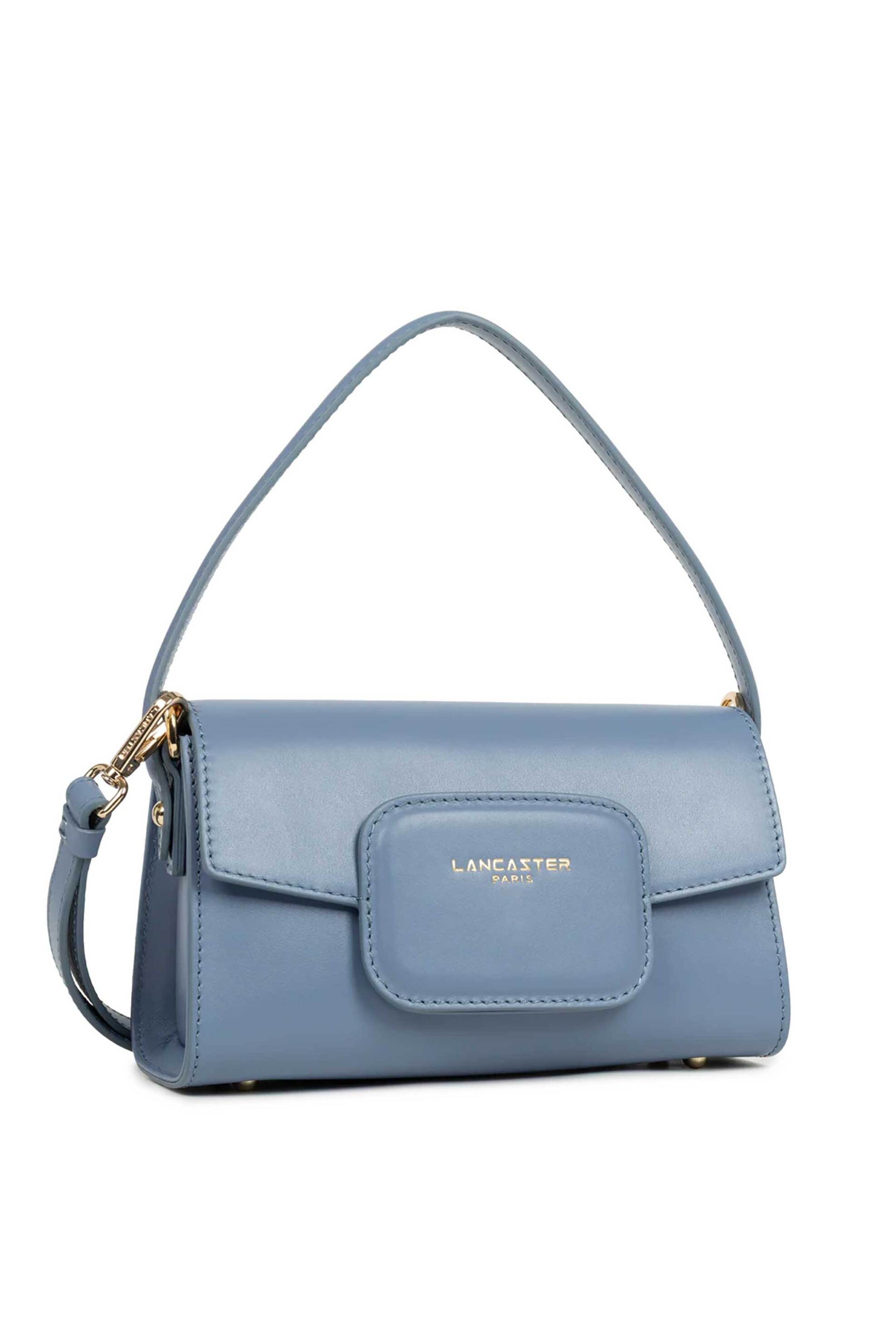 LANCASTER BAGS Lancaster γυναικεία δερμάτινη τσάντα crossbody "Paris Pad Mini" - 480-083 Μπλε Μοβ - 2