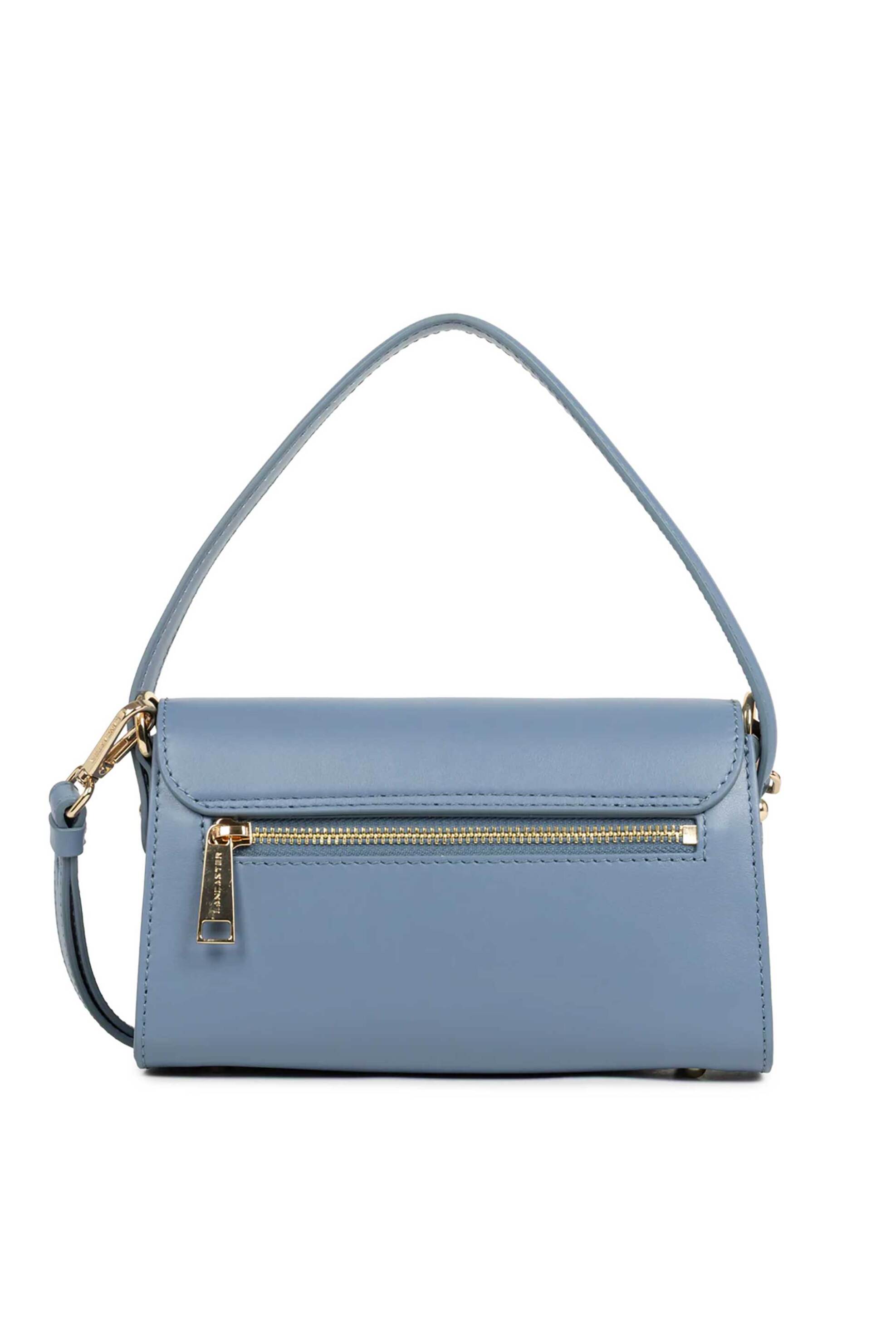 LANCASTER BAGS Lancaster γυναικεία δερμάτινη τσάντα crossbody "Paris Pad Mini" - 480-083 Μπλε Μοβ - 3