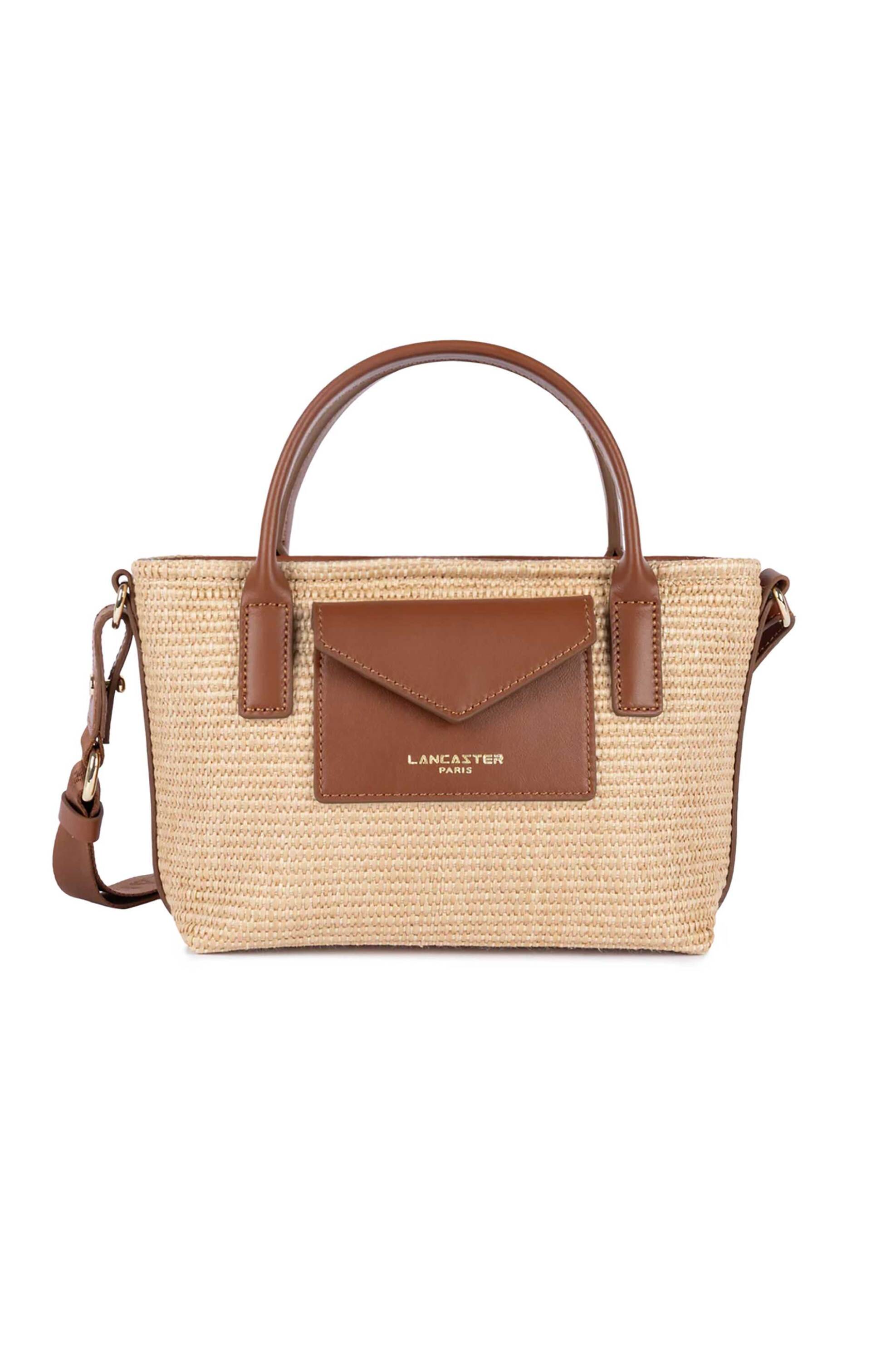 Lancaster γυναικεία ψάθινη τσάντα tote "Kba Marinière Osier Mini" - 518-078 Ταμπά