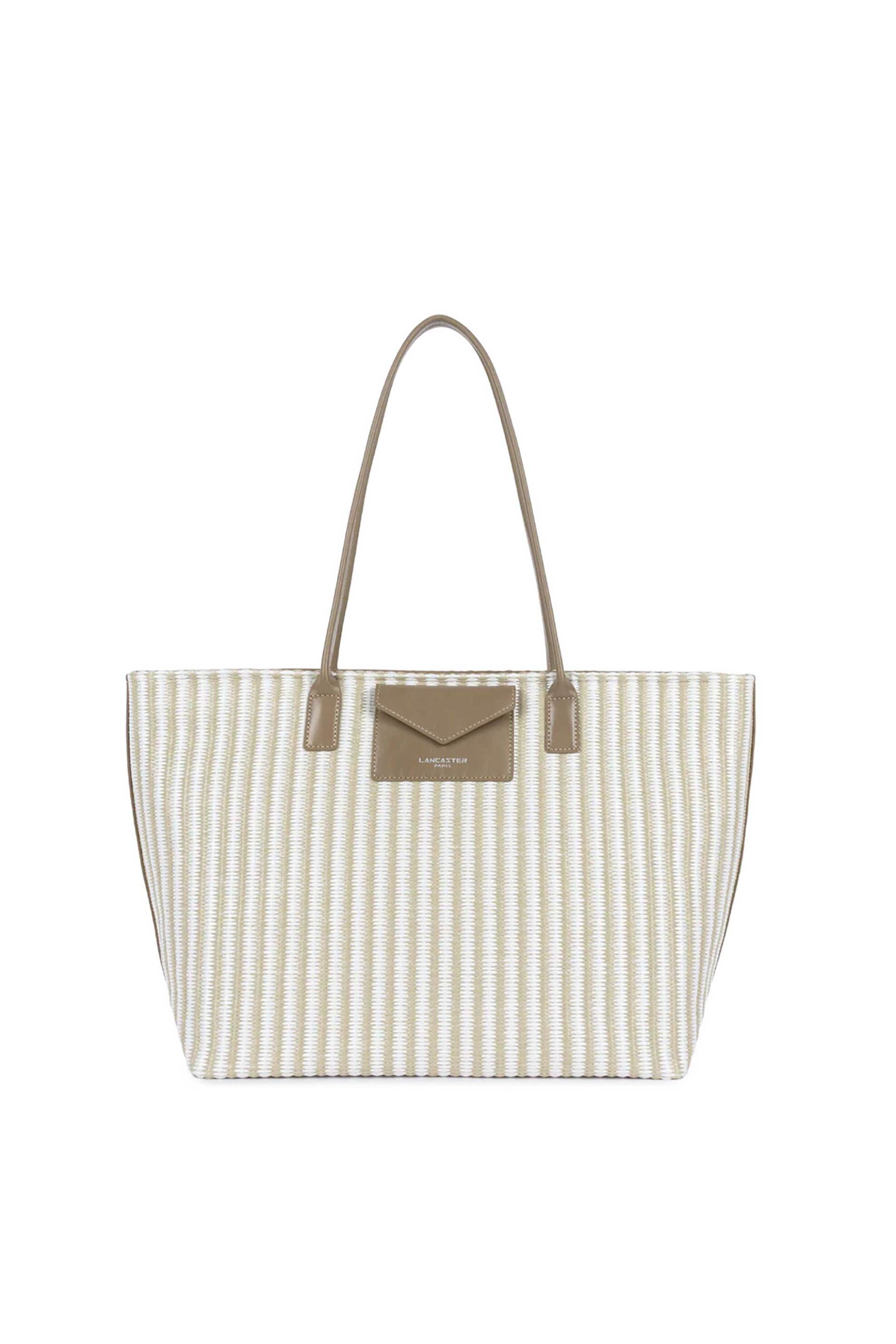 Lancaster γυναικεία ψάθινη τσάντα tote "Kba Marinière Osier Large" - 518-079 Μπεζ