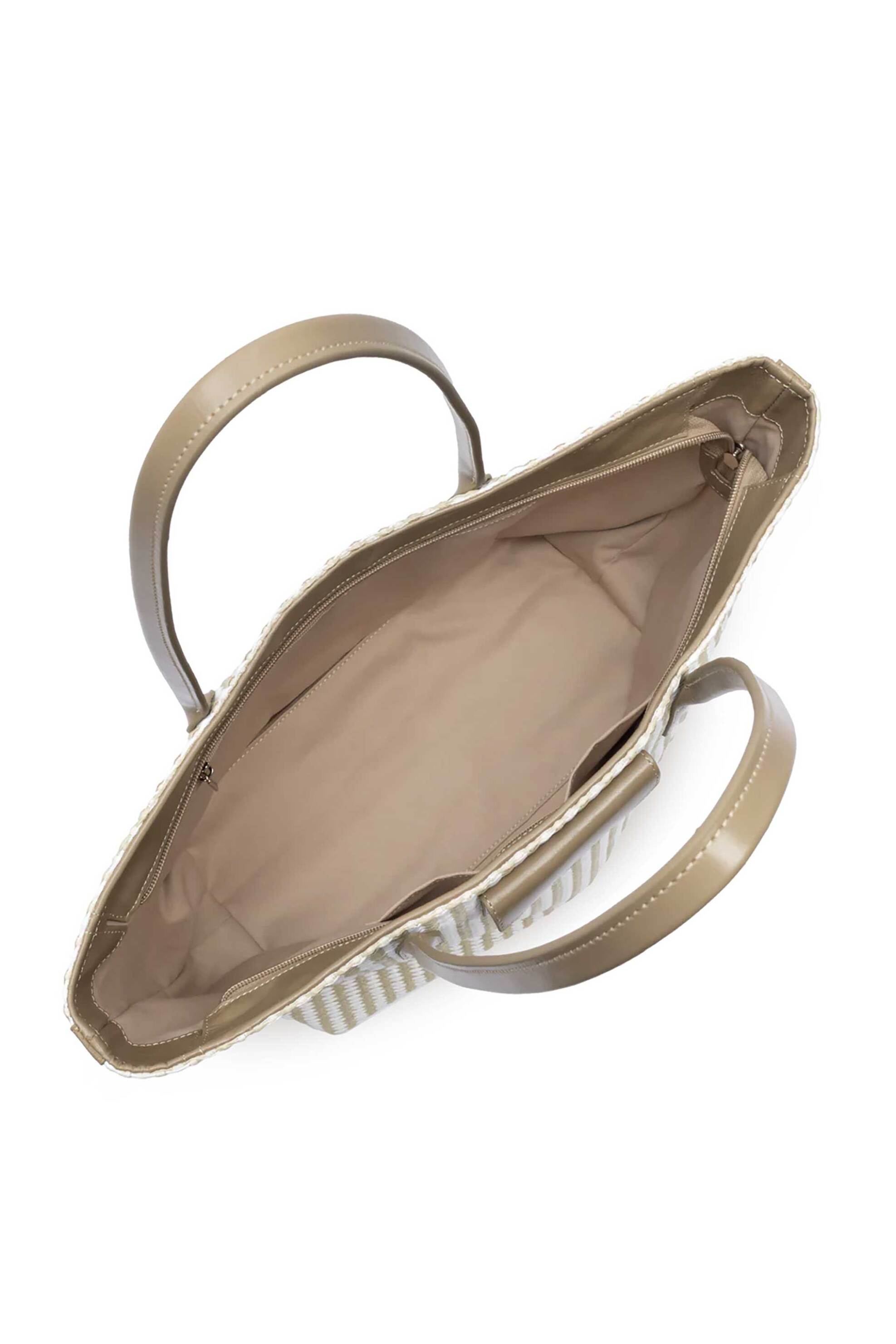 LANCASTER BAGS Lancaster γυναικεία ψάθινη τσάντα tote "Kba Marinière Osier Large" - 518-079 Μπεζ - 4