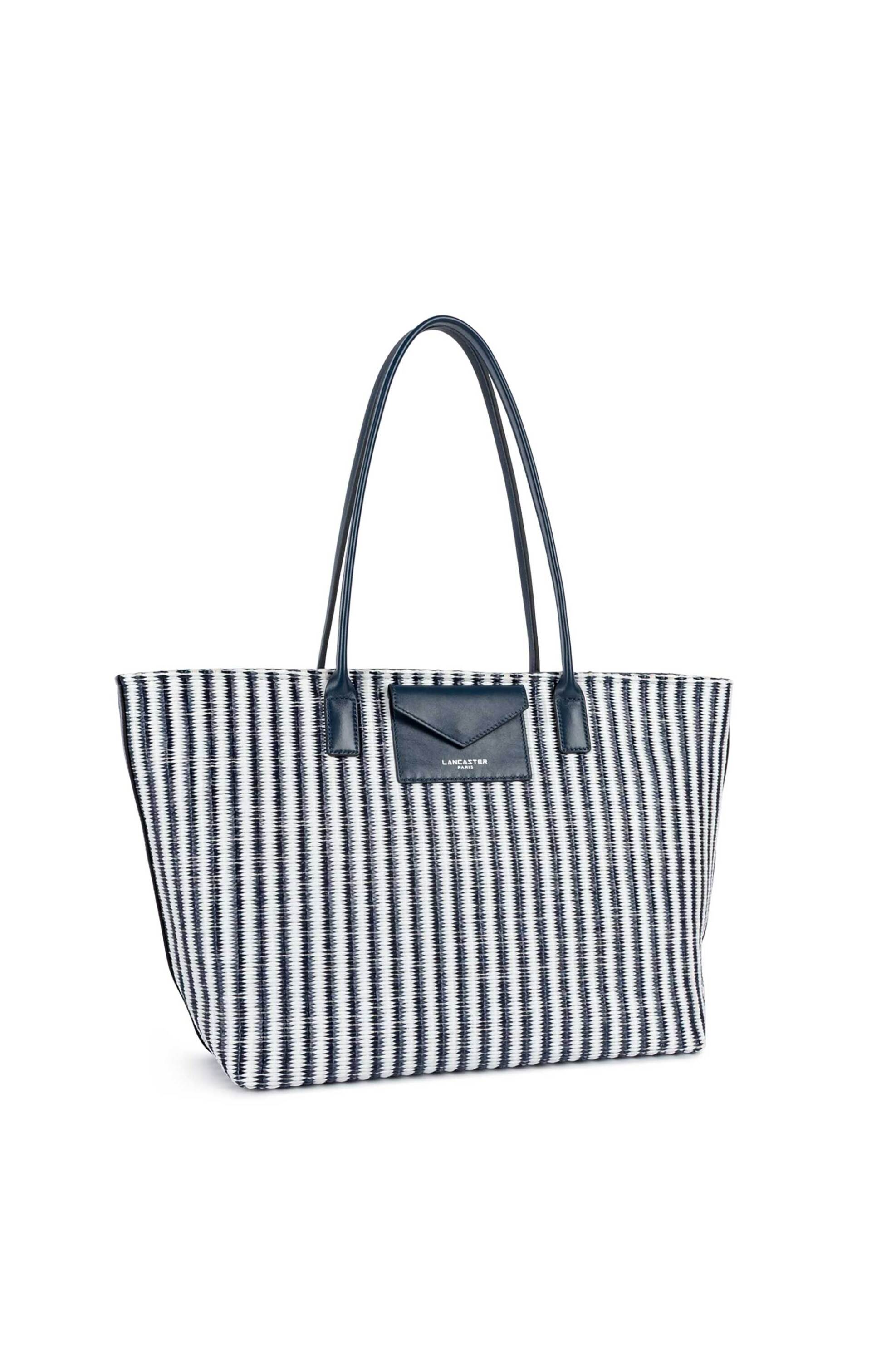 LANCASTER BAGS Lancaster γυναικεία ψάθινη τσάντα tote "Kba Marinière Osier Large" - 518-079 Μπλε Σκούρο - 2