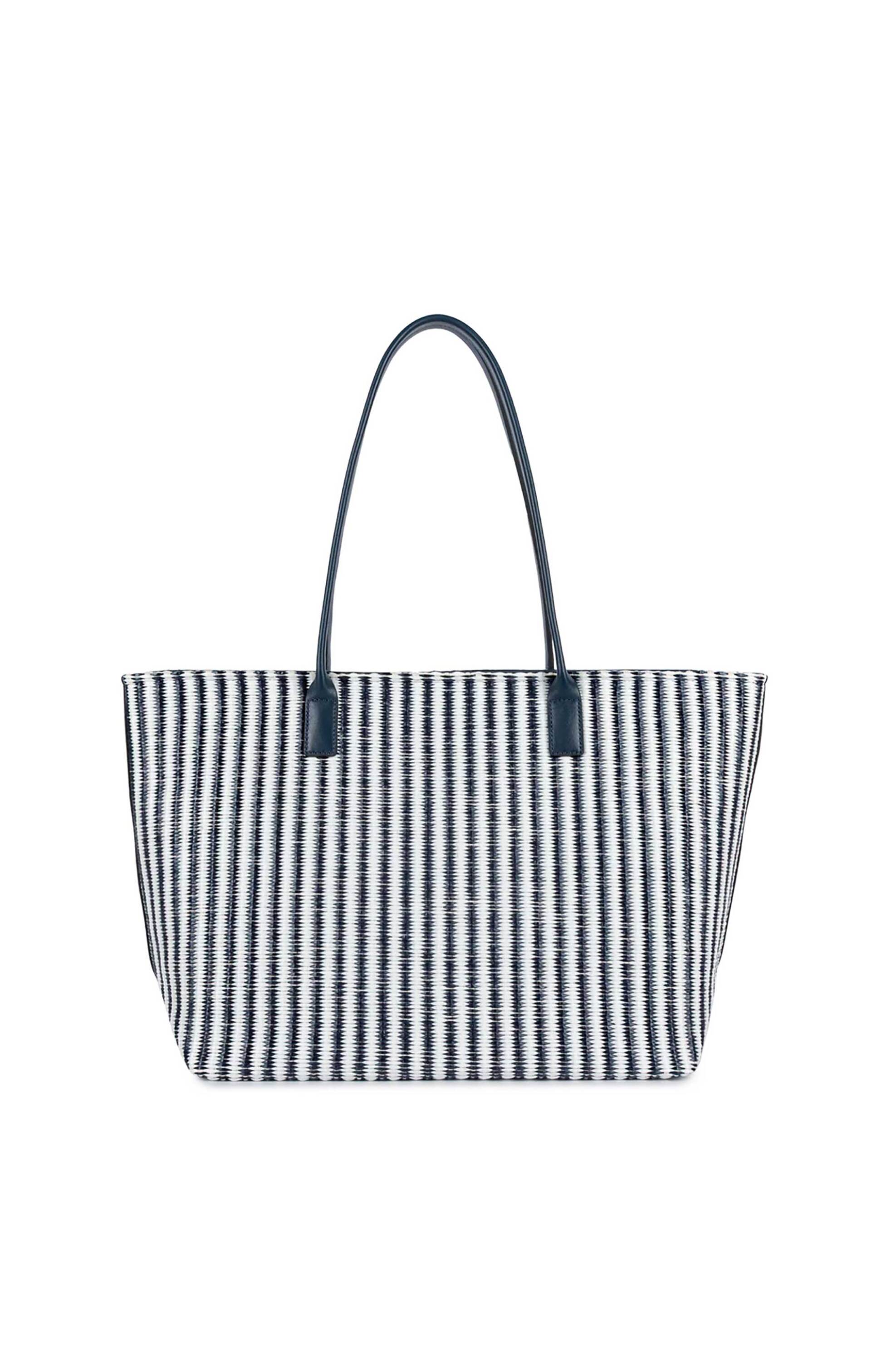 LANCASTER BAGS Lancaster γυναικεία ψάθινη τσάντα tote "Kba Marinière Osier Large" - 518-079 Μπλε Σκούρο - 3