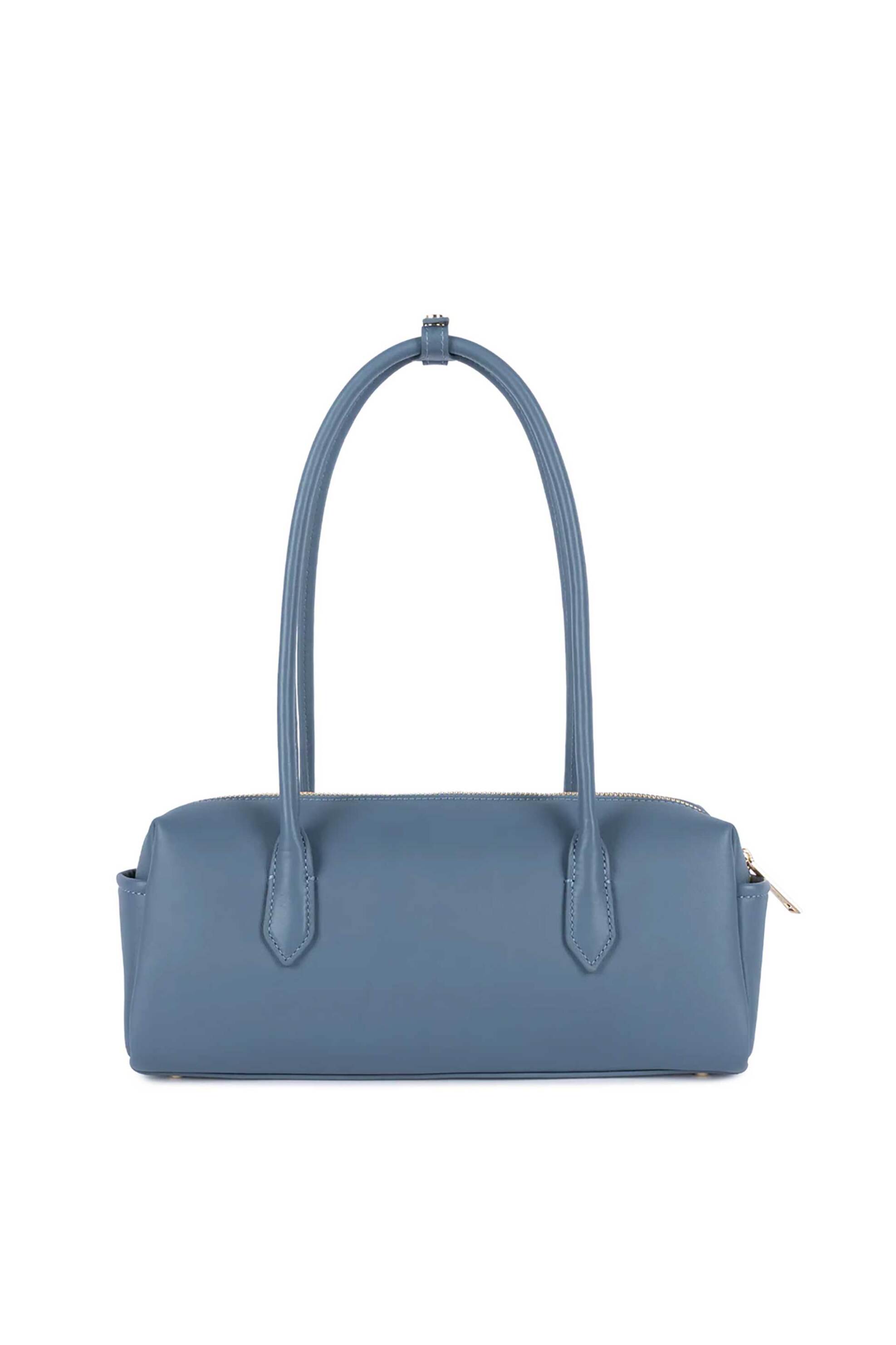 LANCASTER BAGS Lancaster γυναικεία δερμάτινη τσάντα ώμου "Donna Cube" - 531-128 Μπλε Ανοιχτό - 3