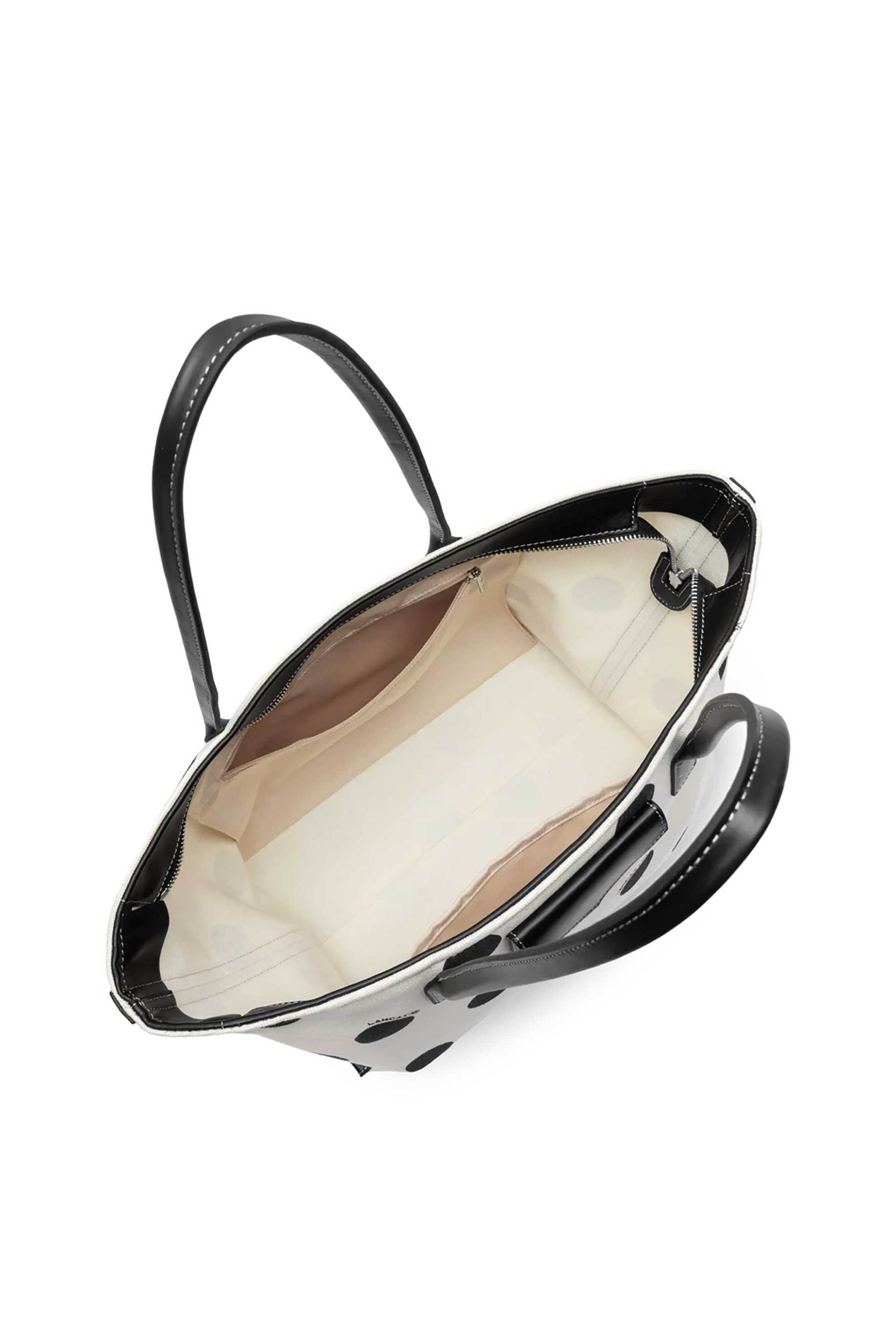 LANCASTER BAGS Lancaster γυναικεία τσάντα tote "Canvas Kba" - 518-050 Εκρού - 4