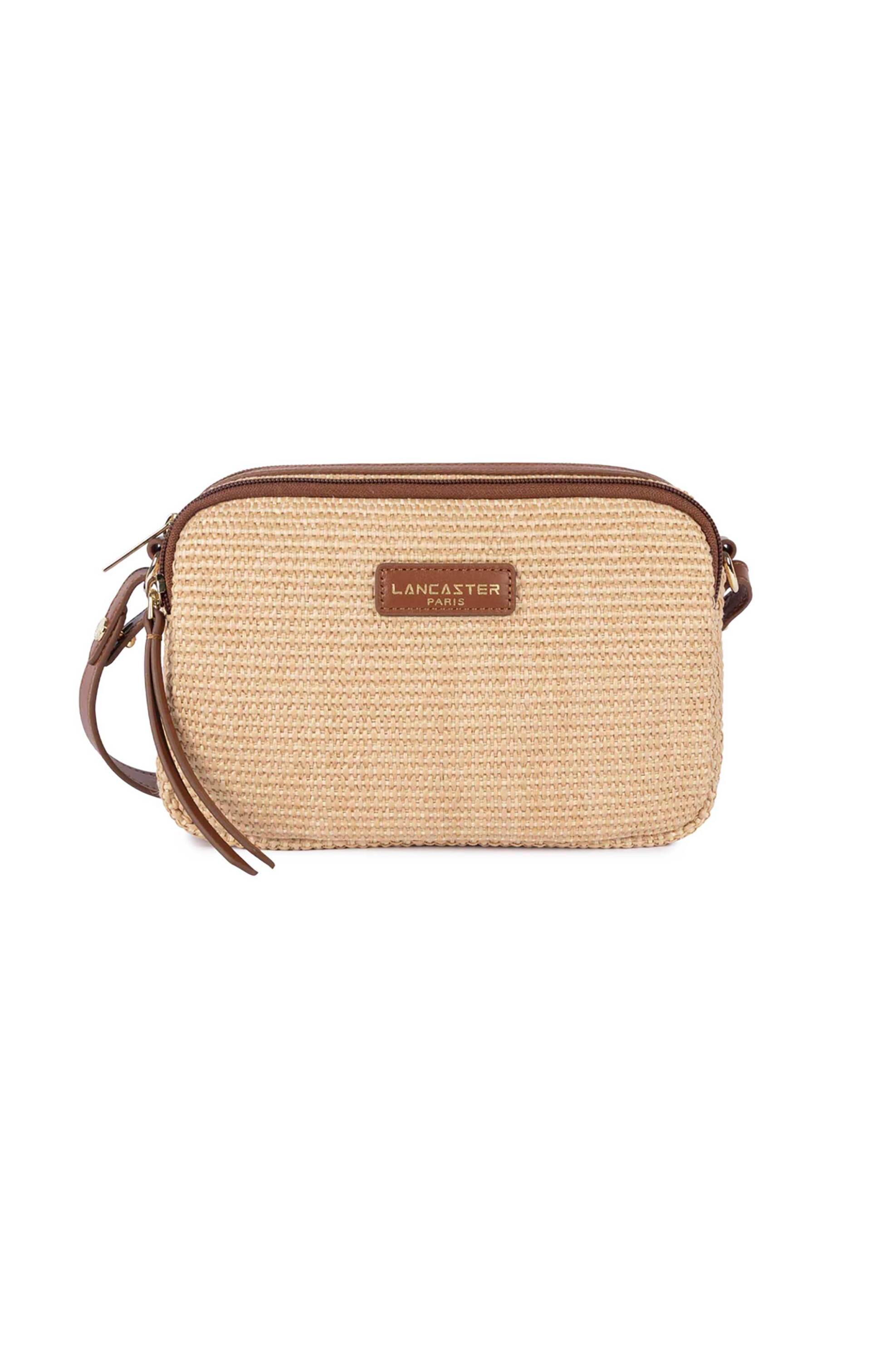 LANCASTER BAGS Lancaster γυναικεία ψάθινη τσάντα crossbody "Mini Osier" - 518-071 Ταμπά