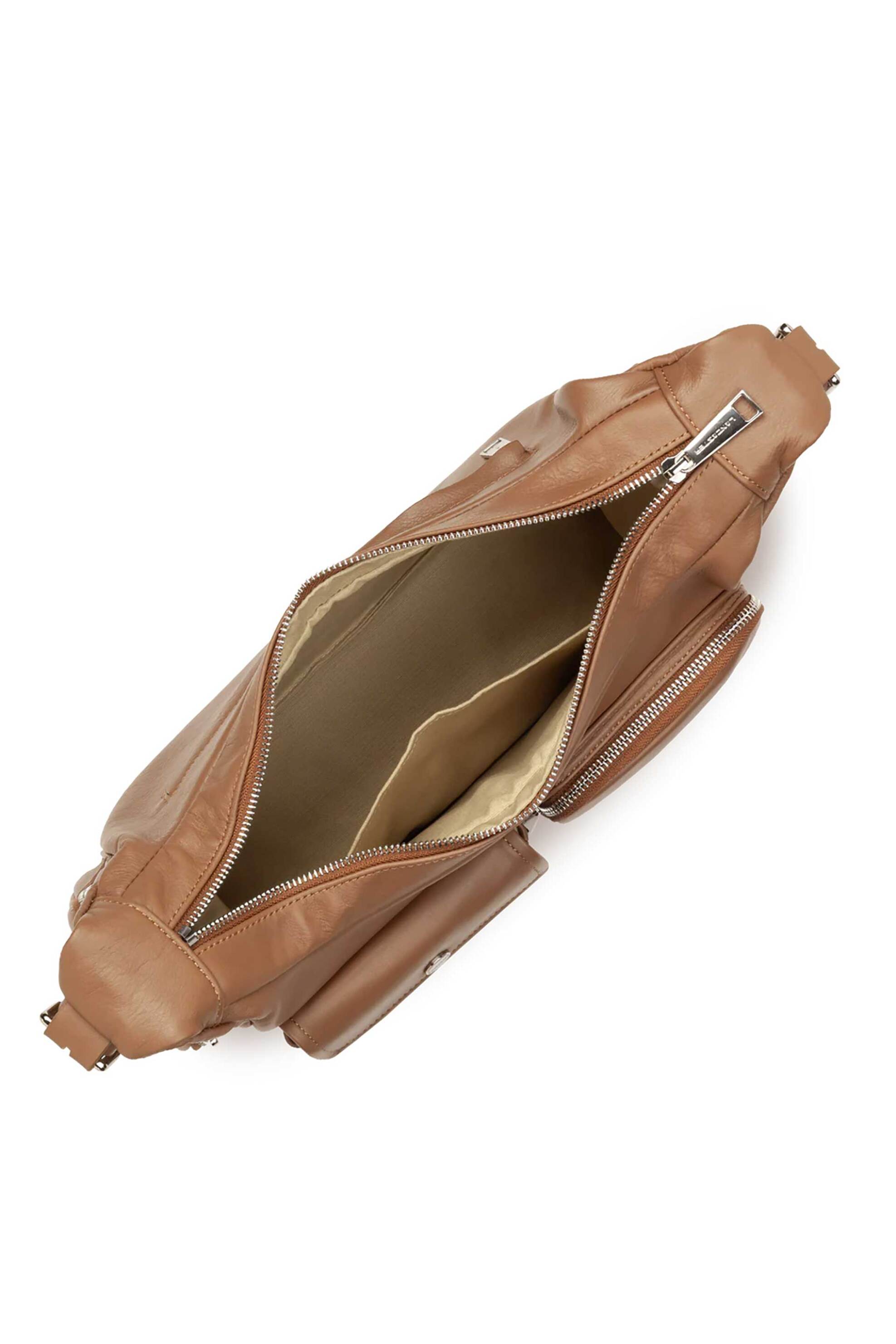 LANCASTER BAGS Lancaster γυναικεία δερμάτινη τσάντα ώμου "Soft Caramela" - 576-007 Ταμπά - 4