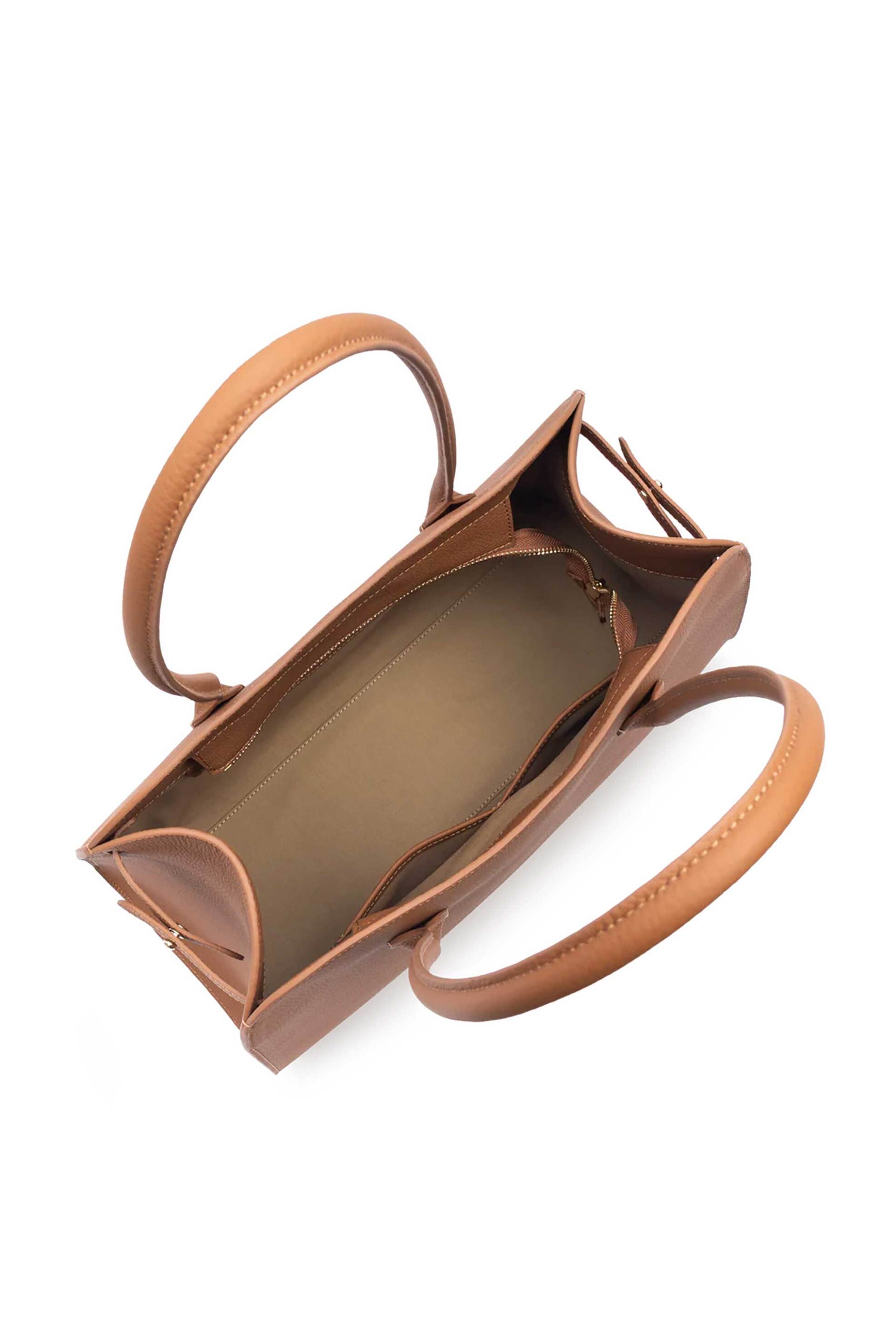 LANCASTER BAGS Lancaster γυναικεία δερμάτινη τσάντα tote "Toro Hopper Large" - 572-122 Ταμπά - 4