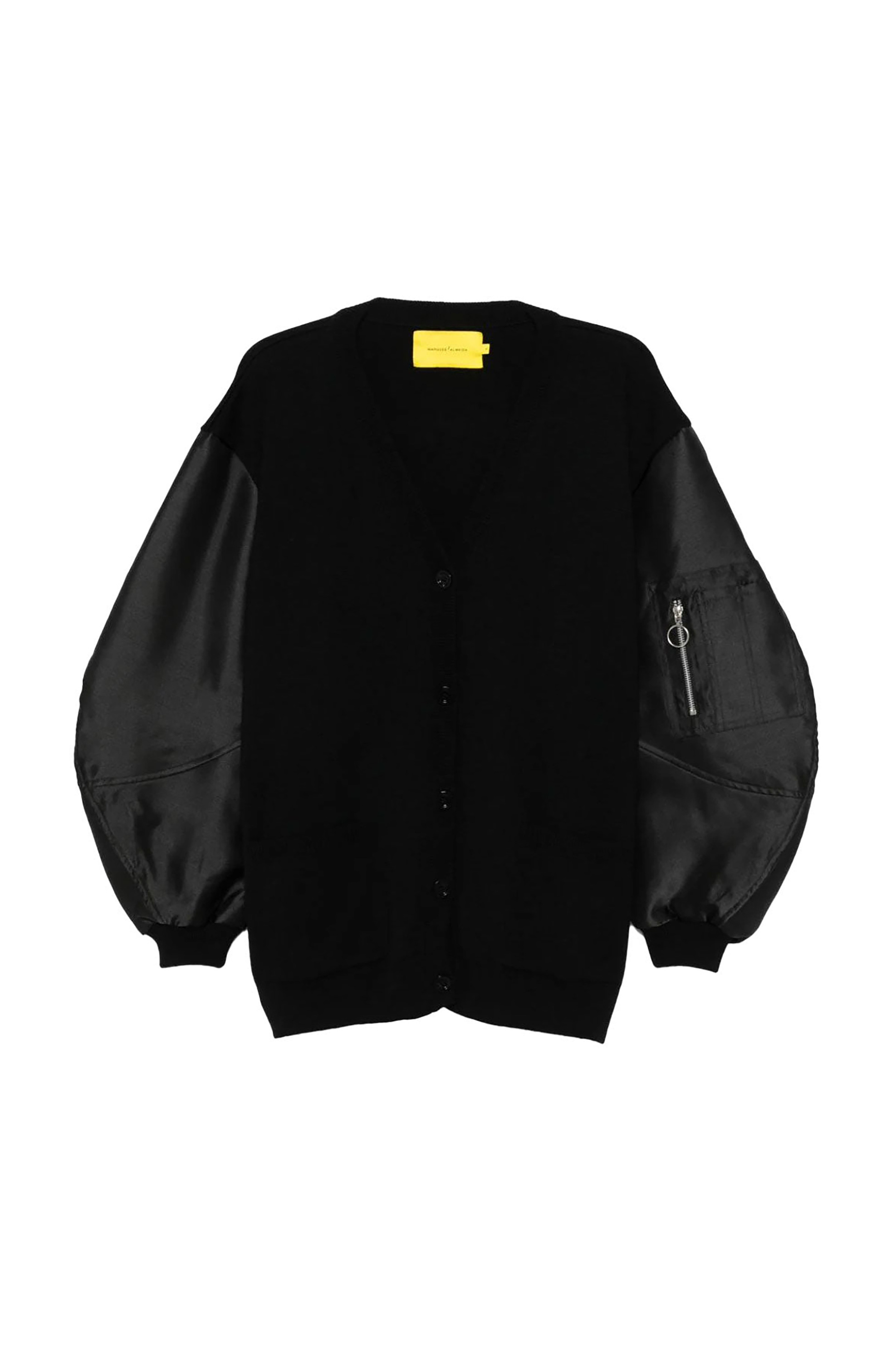 Marques' Almeida γυναικεία ζακέτα με bomber μανίκια - AW24KN0178MKNMKBK Μαύρο φωτογραφία