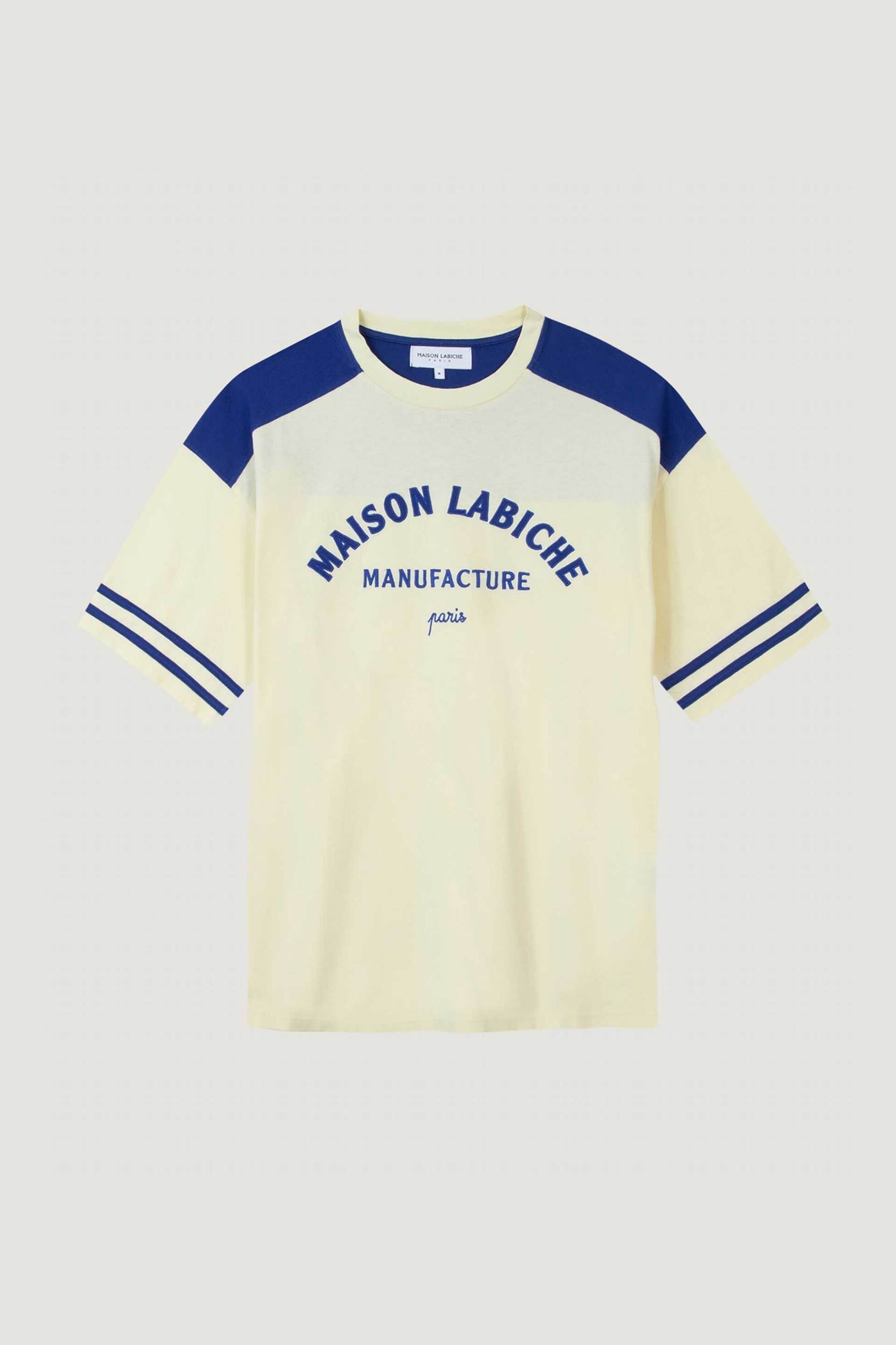 Maison Labiche ανδρικό T-shirt με logo print Loose Fit "Monsoreau" - SMMONSOMANU Εκρού