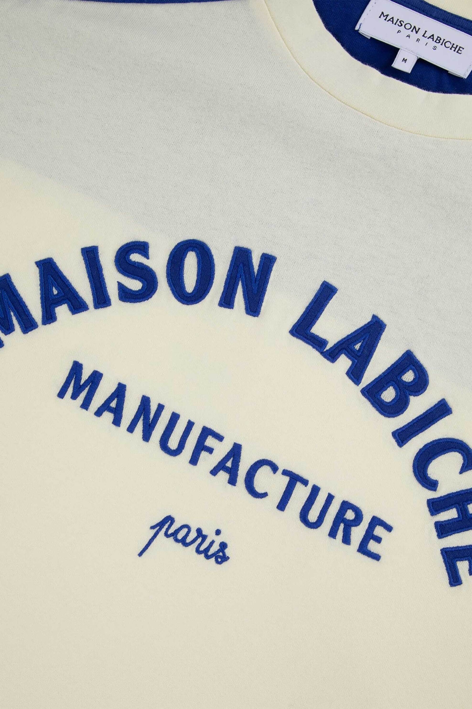 Maison Labiche ανδρικό T-shirt με logo print Loose Fit "Monsoreau" - SMMONSOMANU Εκρού φωτογραφία