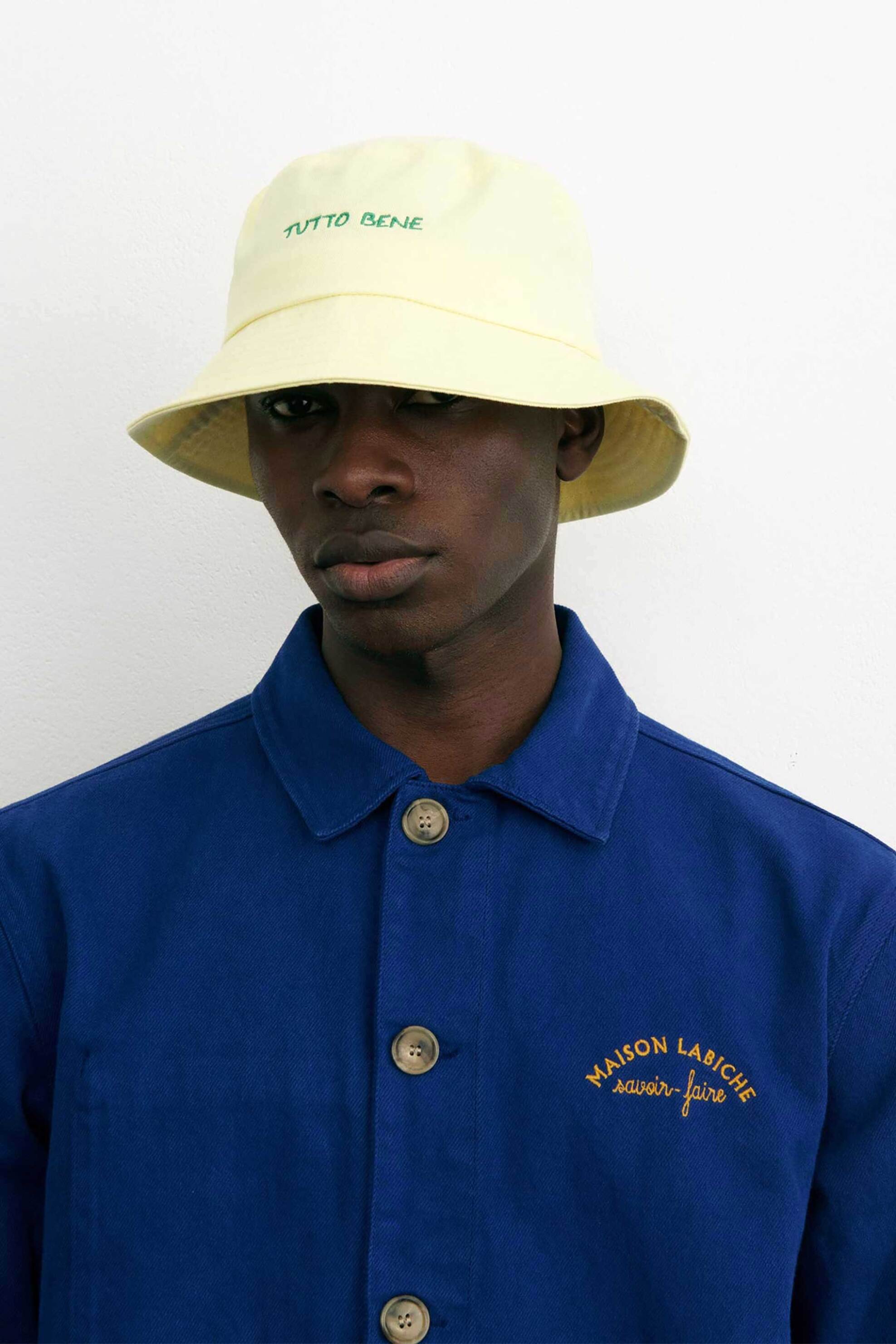 Maison Labiche ανδρικό overshirt με κεντημένο λογότυπο Straight Cut "Sébasto" - SMSEBASTOMLB Μπλε Ρουά φωτογραφία