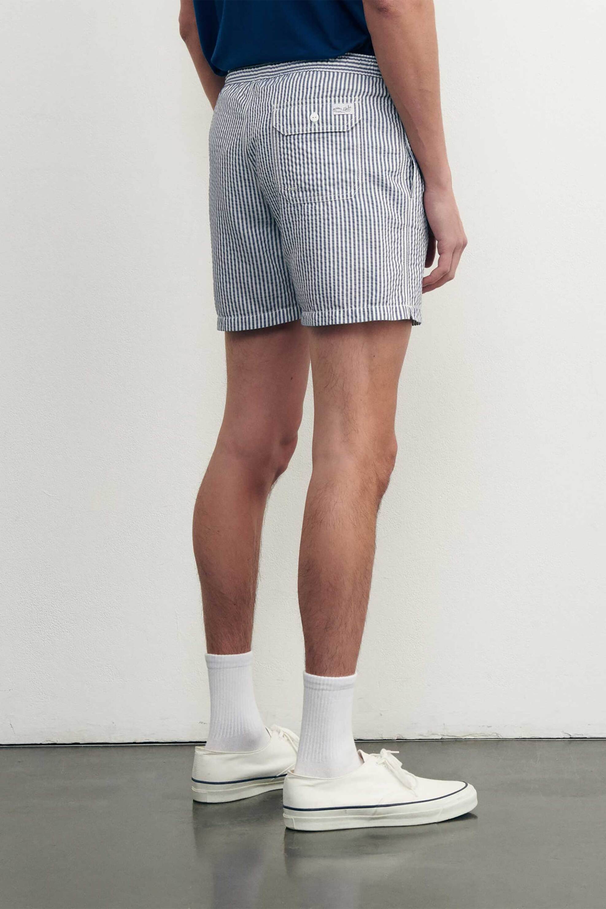 Maison Labiche ανδρικό μαγιό με ριγέ σχέδιο "Mailot Lobster" - SMMAILLOTLOB Μπλε Σκούρο φωτογραφία
