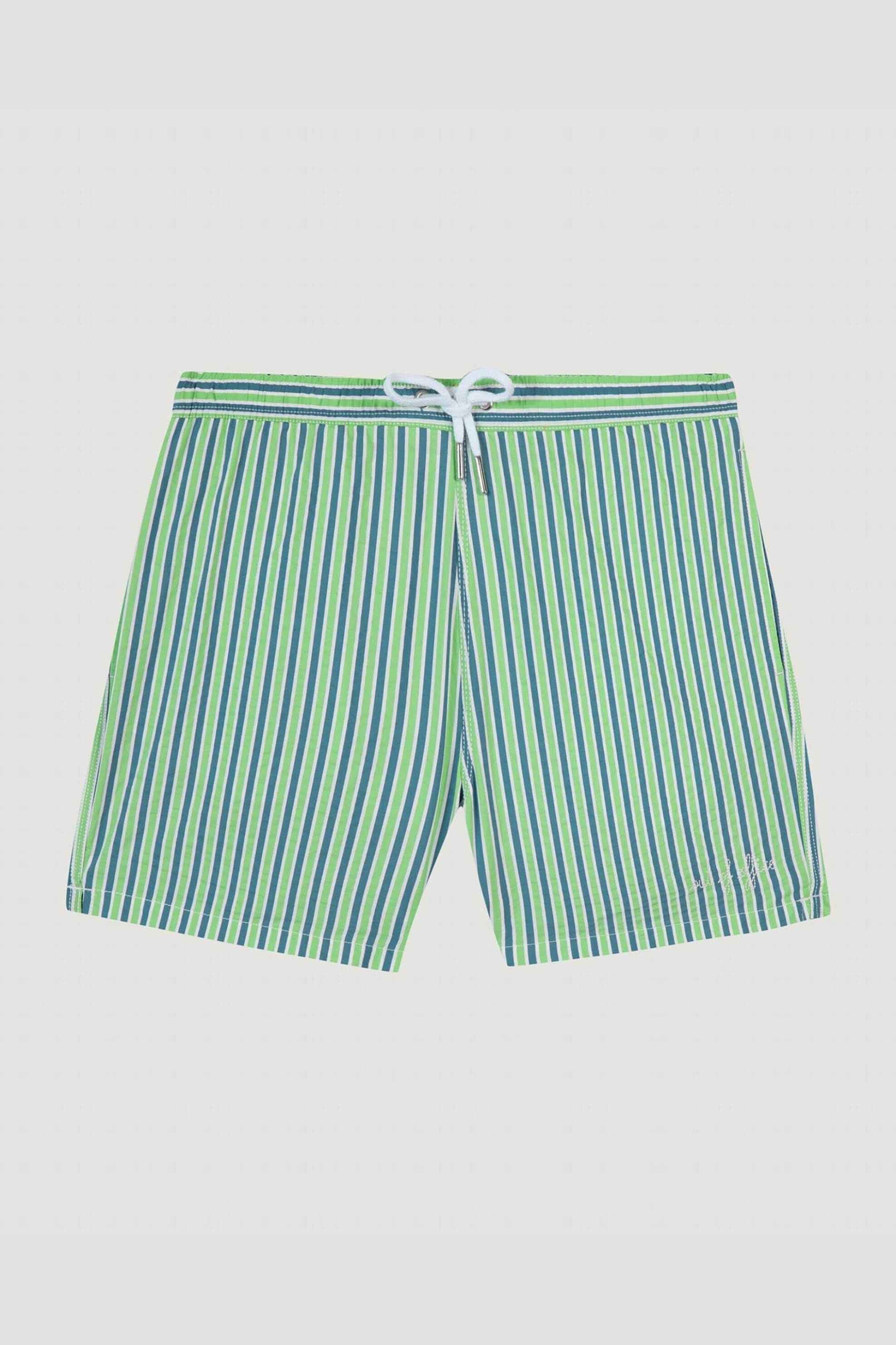 Maison Labiche Ανδρικό Μαγιό με Ριγέ Σχέδιο Mailot Out Of Office - Smmaillotoutof Πράσινο Ανοιχτό