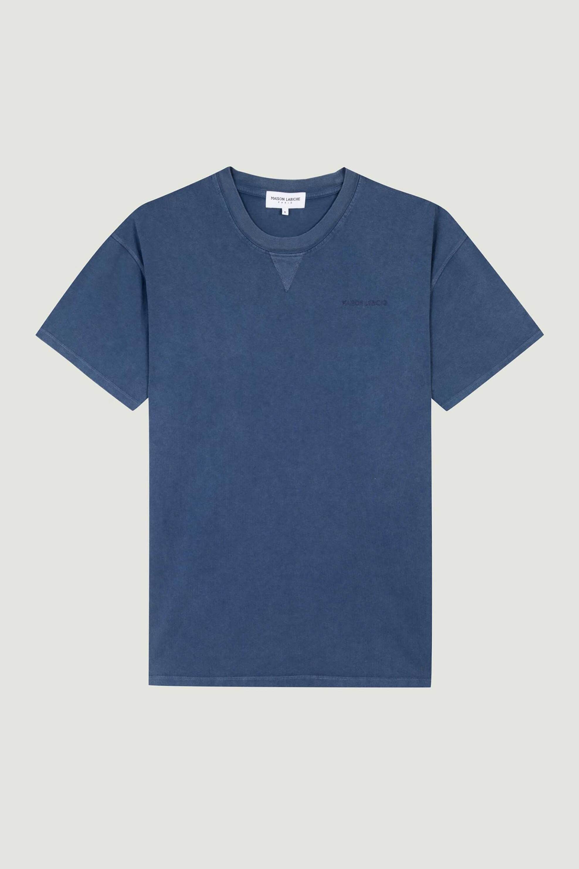 Maison Labiche ανδρικό T-shirt με κέντημα "Duras" - SMDURASMLB Μπλε